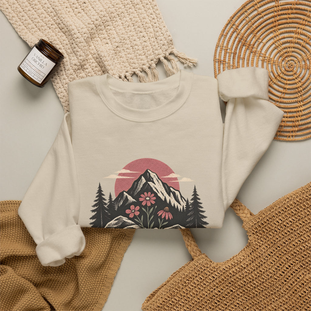 Girl Dad Sweatshirt – Mountain Adventure Graphic Crewneck