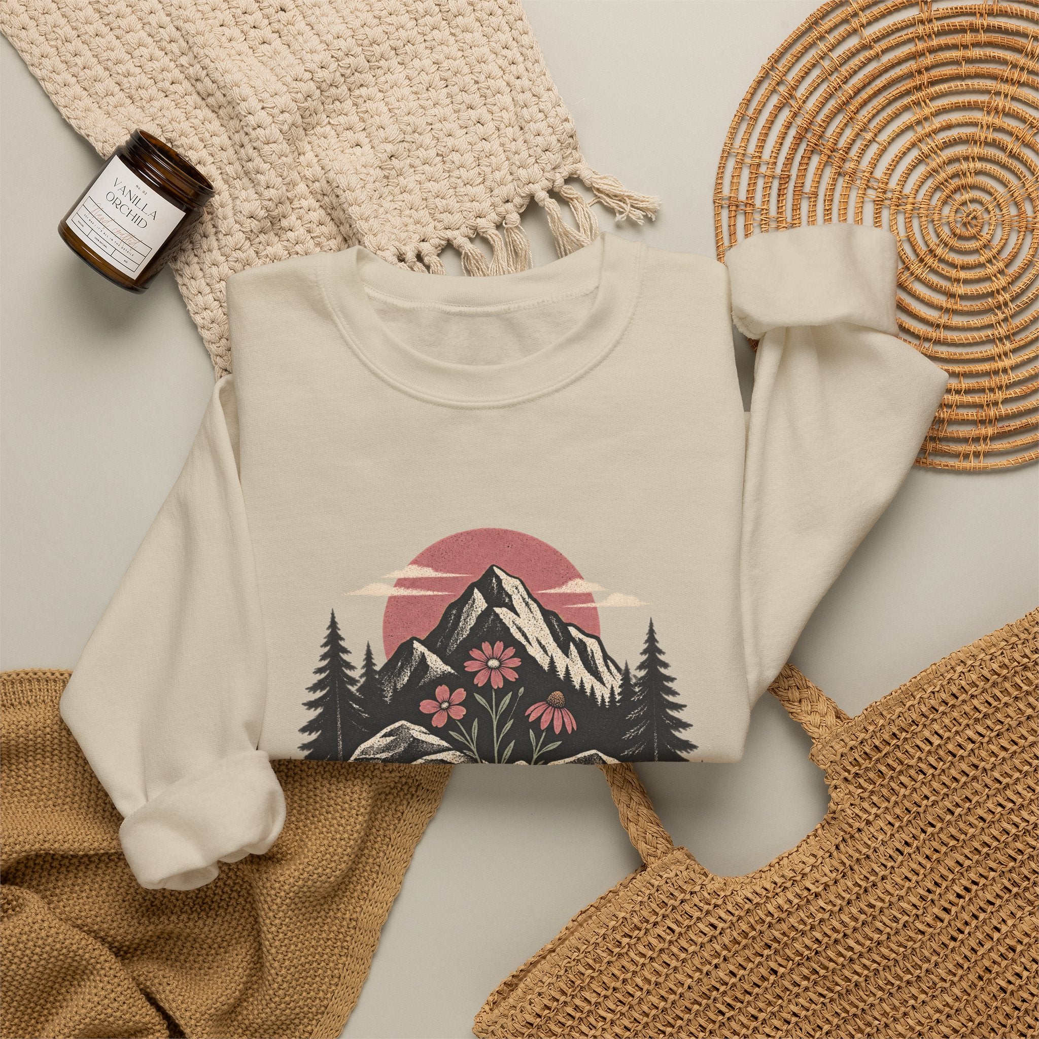 Girl Dad Sweatshirt – Mountain Adventure Graphic Crewneck