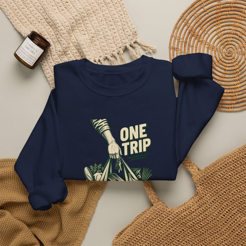 One Trip Grocery Tote Graphic Sweatshirt