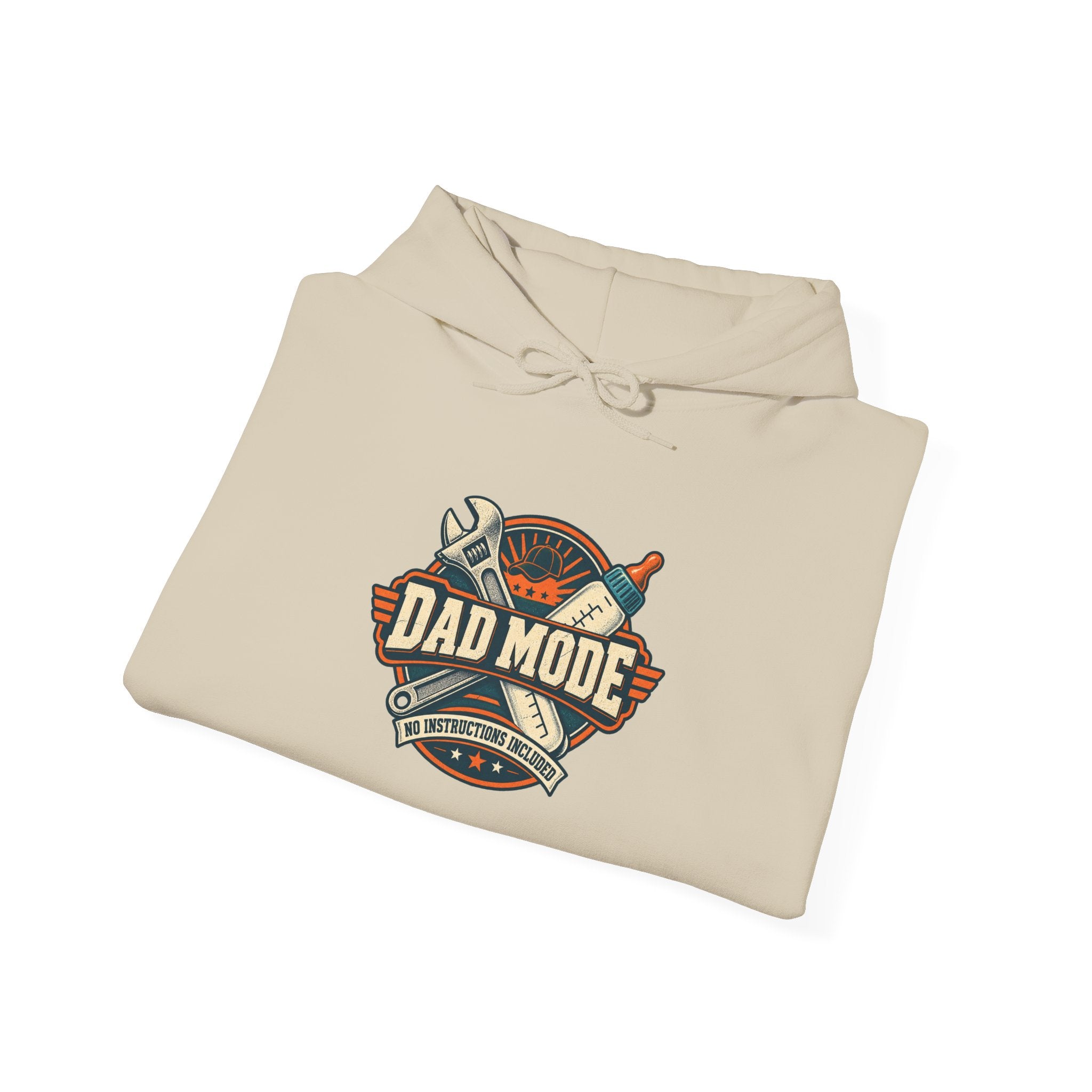 Dad Mode Hoodie — Retro Tool Emblem Fathers’ Day Sweatshirt