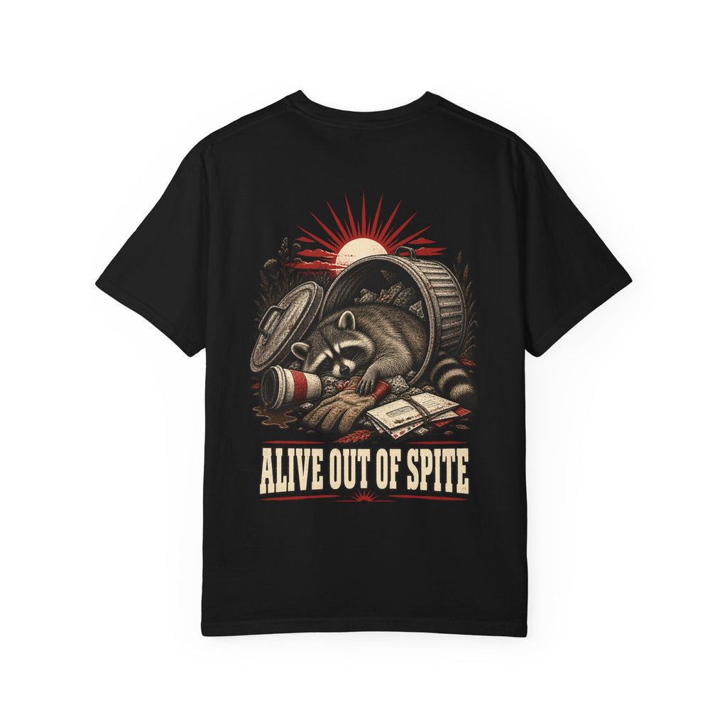 Alive Out of Spite Raccoon Graphic T-Shirt