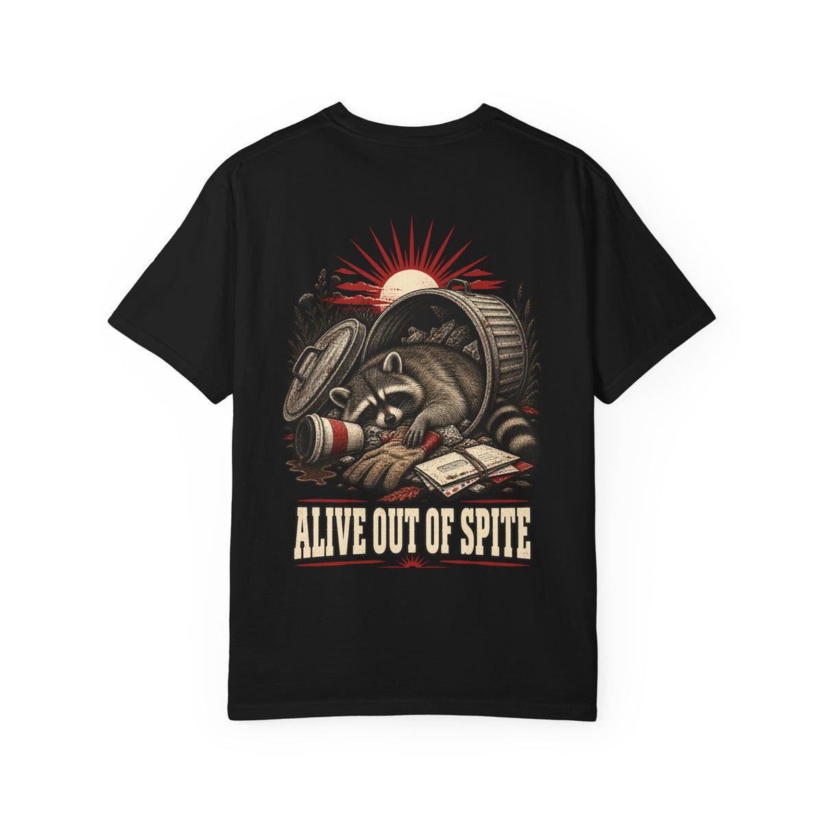 Alive Out of Spite Raccoon Graphic T-Shirt
