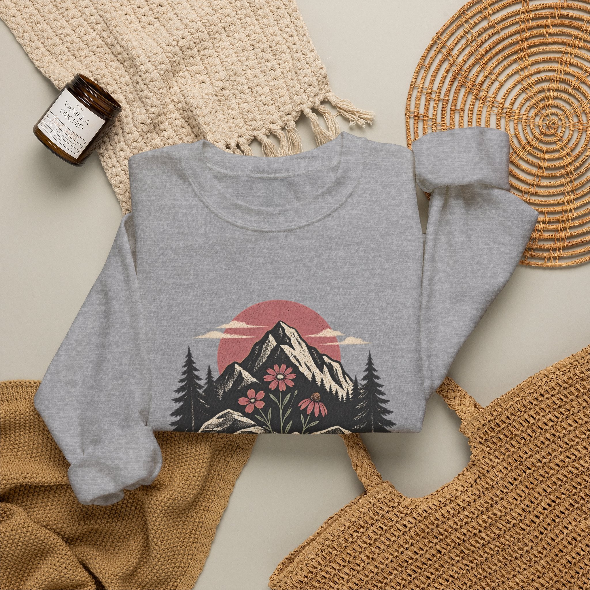 Girl Dad Sweatshirt – Mountain Adventure Graphic Crewneck