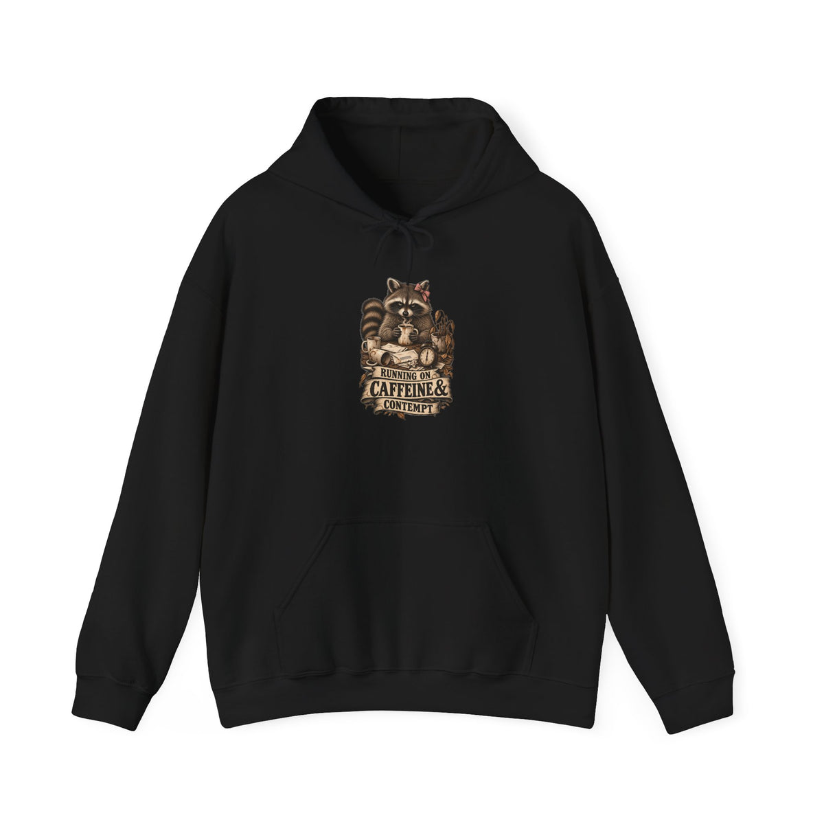Caffeine Lovers Hoodie – "Running on Caffeine" Vintage Coffee Sweatshirt