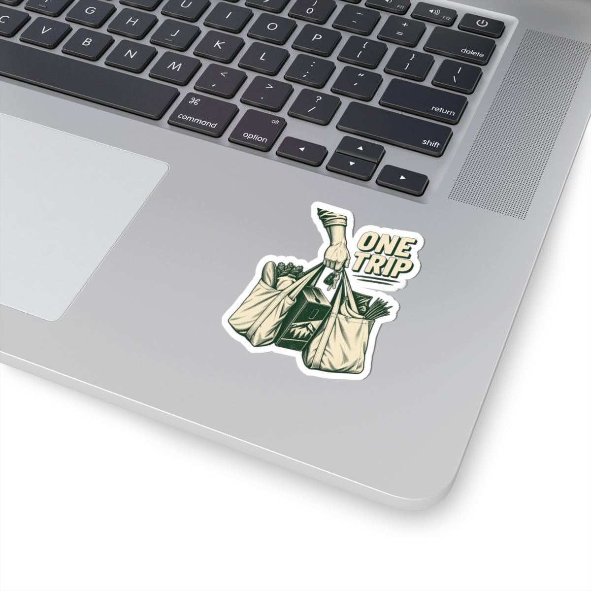 One Trip Grocery Tote Sticker — Kiss-Cut Vinyl Sticker