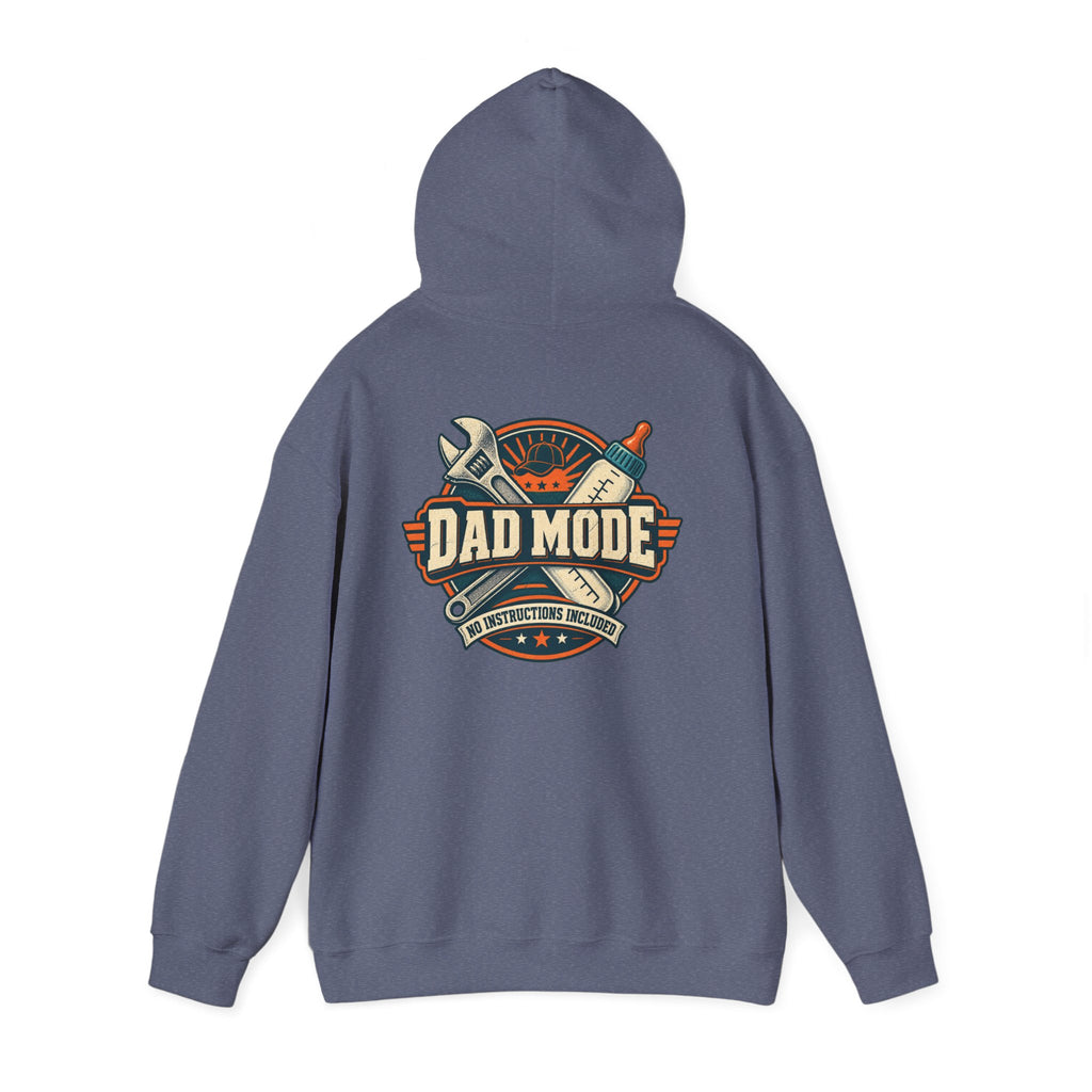 Dad Mode Hoodie — New Dad / Fatherhood Gift Pullover (Baby Bottle & Wrench Graphic)