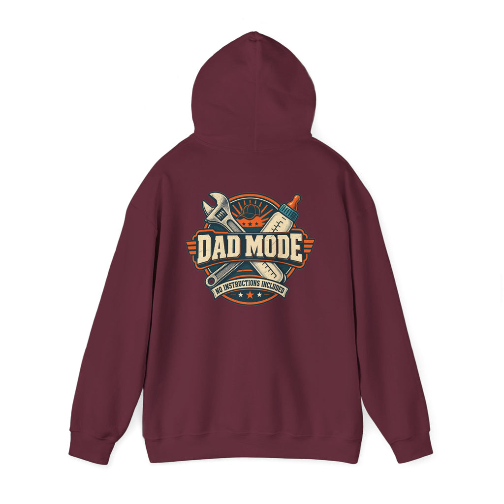 Dad Mode Hoodie — New Dad / Fatherhood Gift Pullover (Baby Bottle & Wrench Graphic)