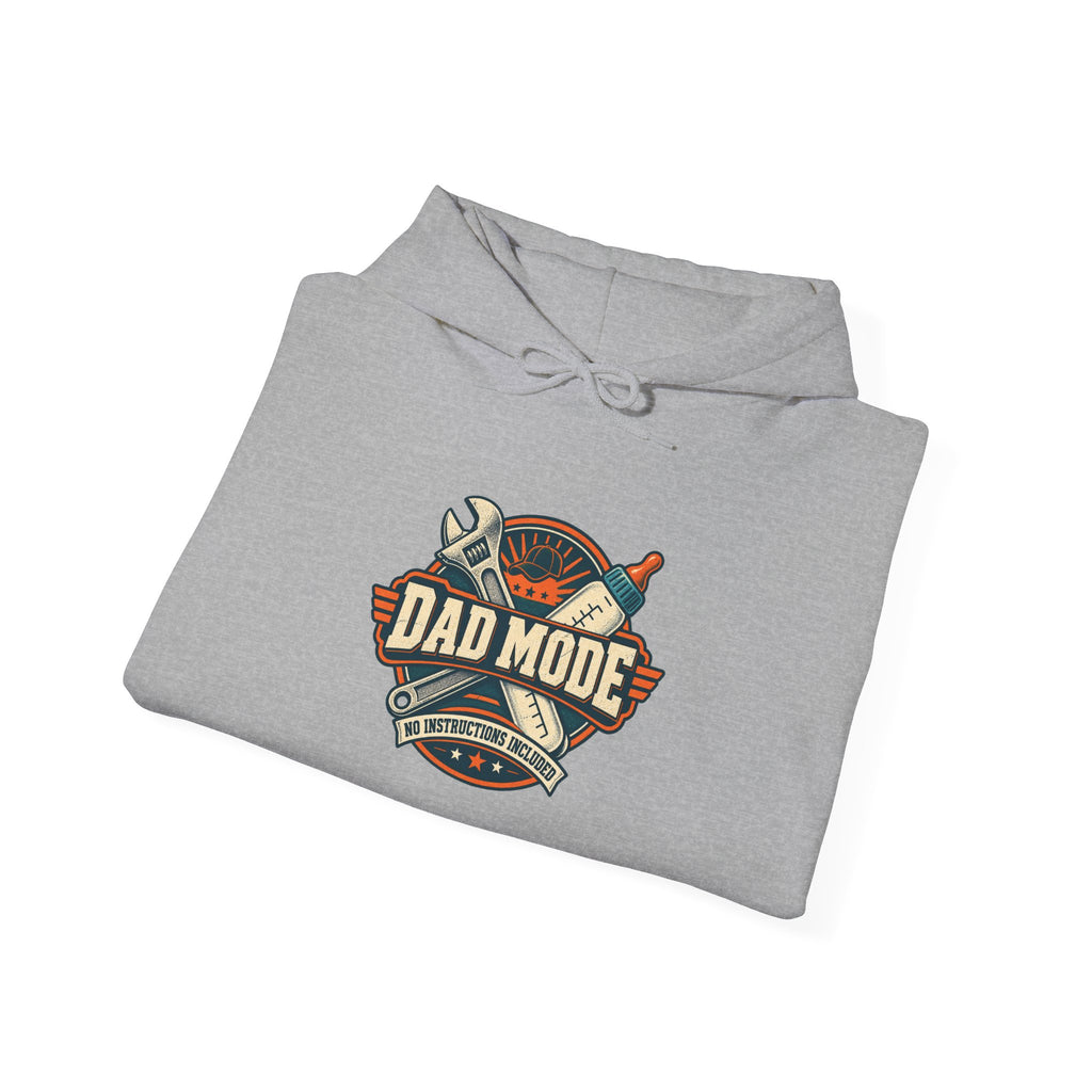 Dad Mode Hoodie — Retro Tool Emblem Fathers’ Day Sweatshirt