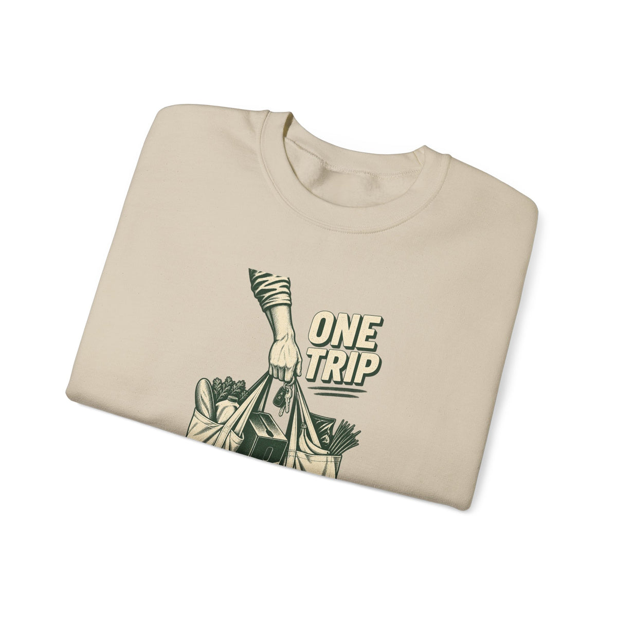 One Trip Grocery Tote Graphic Sweatshirt