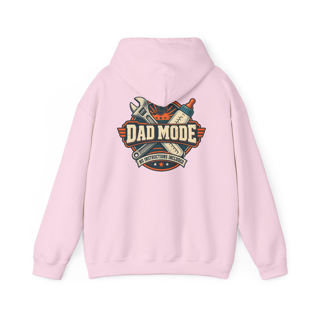 Dad Mode Hoodie — New Dad / Fatherhood Gift Pullover (Baby Bottle & Wrench Graphic)