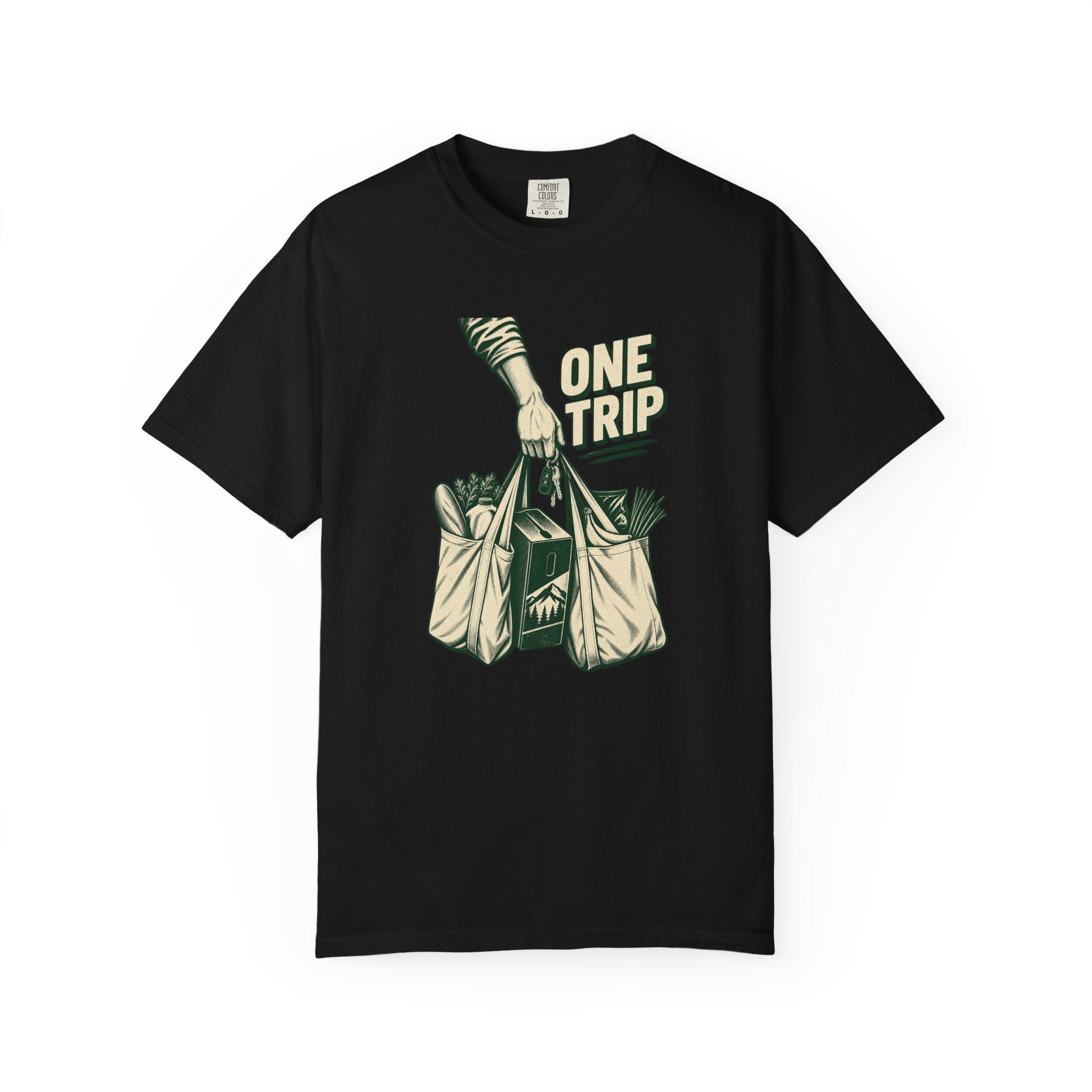 One Trip Grocery Tote T-Shirt — Vintage Shopper Graphic Tee