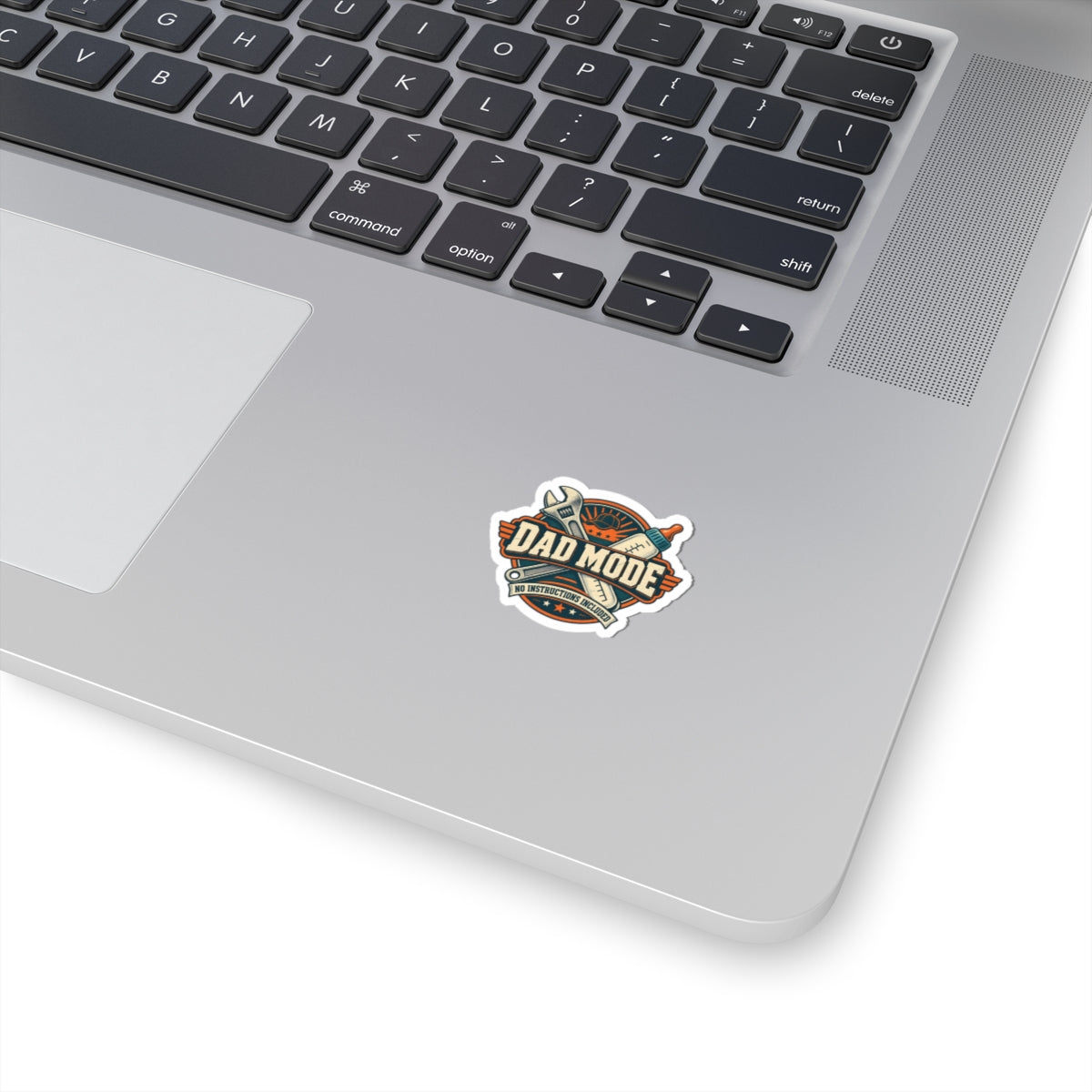 Dad Mode Kiss-Cut Sticker — 'No Instructions Included' Vintage Dad Tools Design