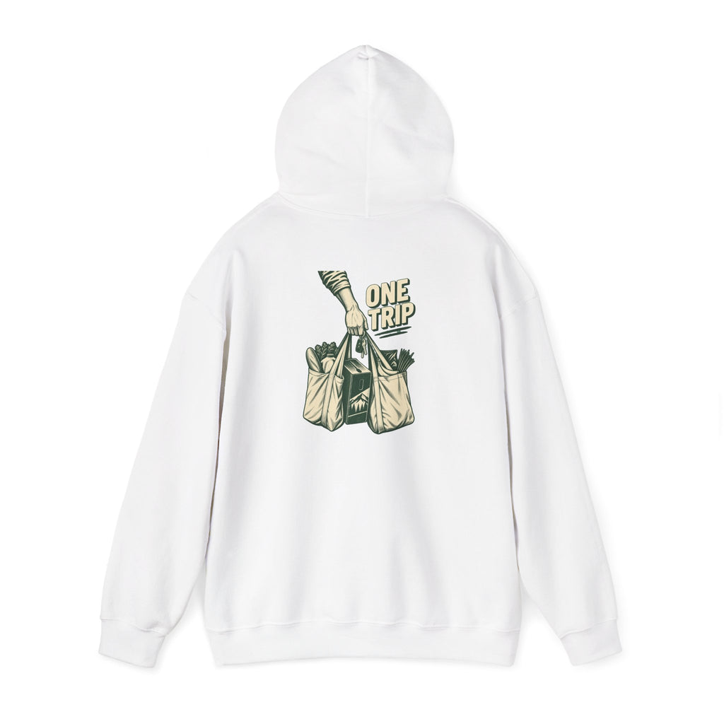 Trip Grocery Tote Hoodie - Vintage Market Bag Graphic Sweatshirt