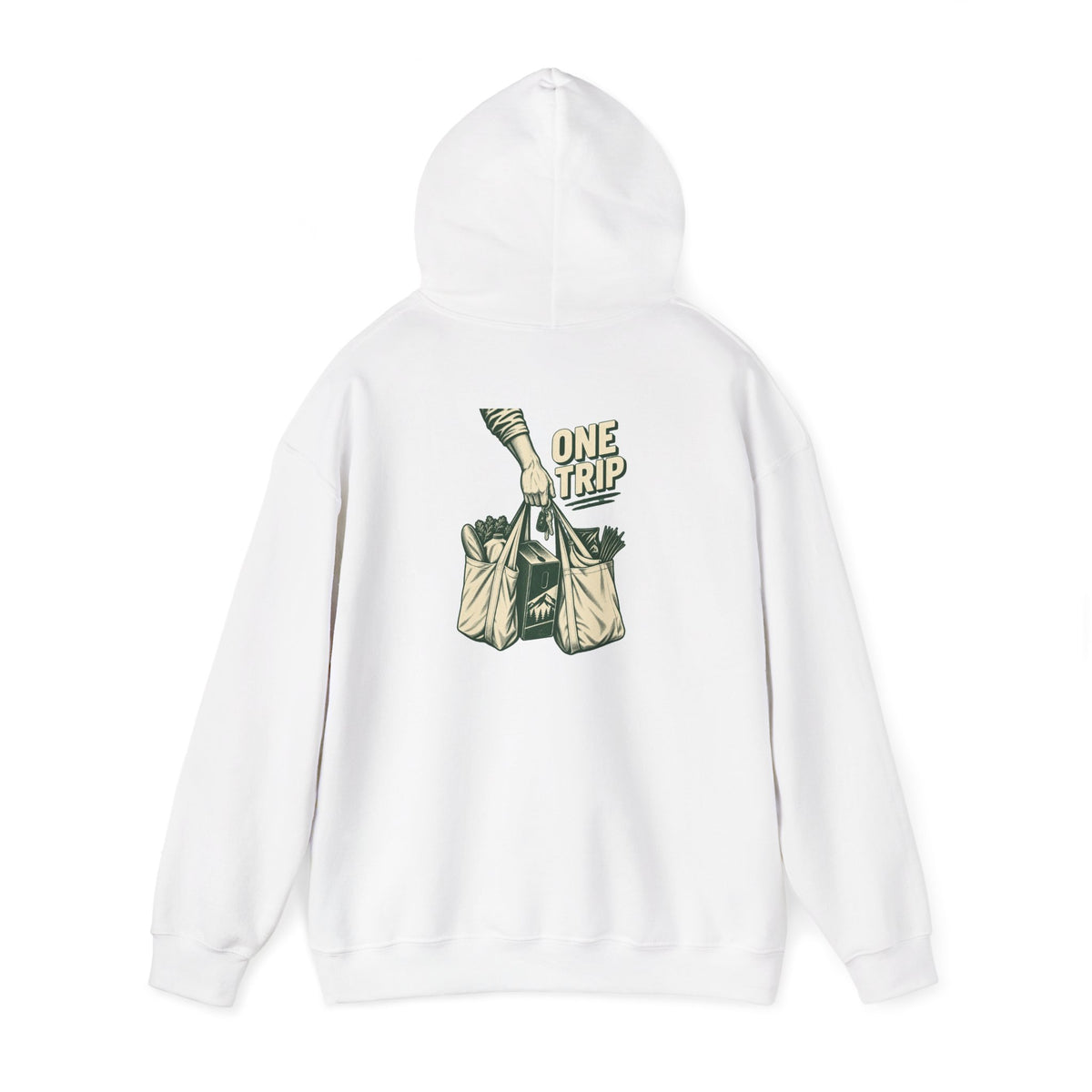 Trip Grocery Tote Hoodie - Vintage Market Bag Graphic Sweatshirt