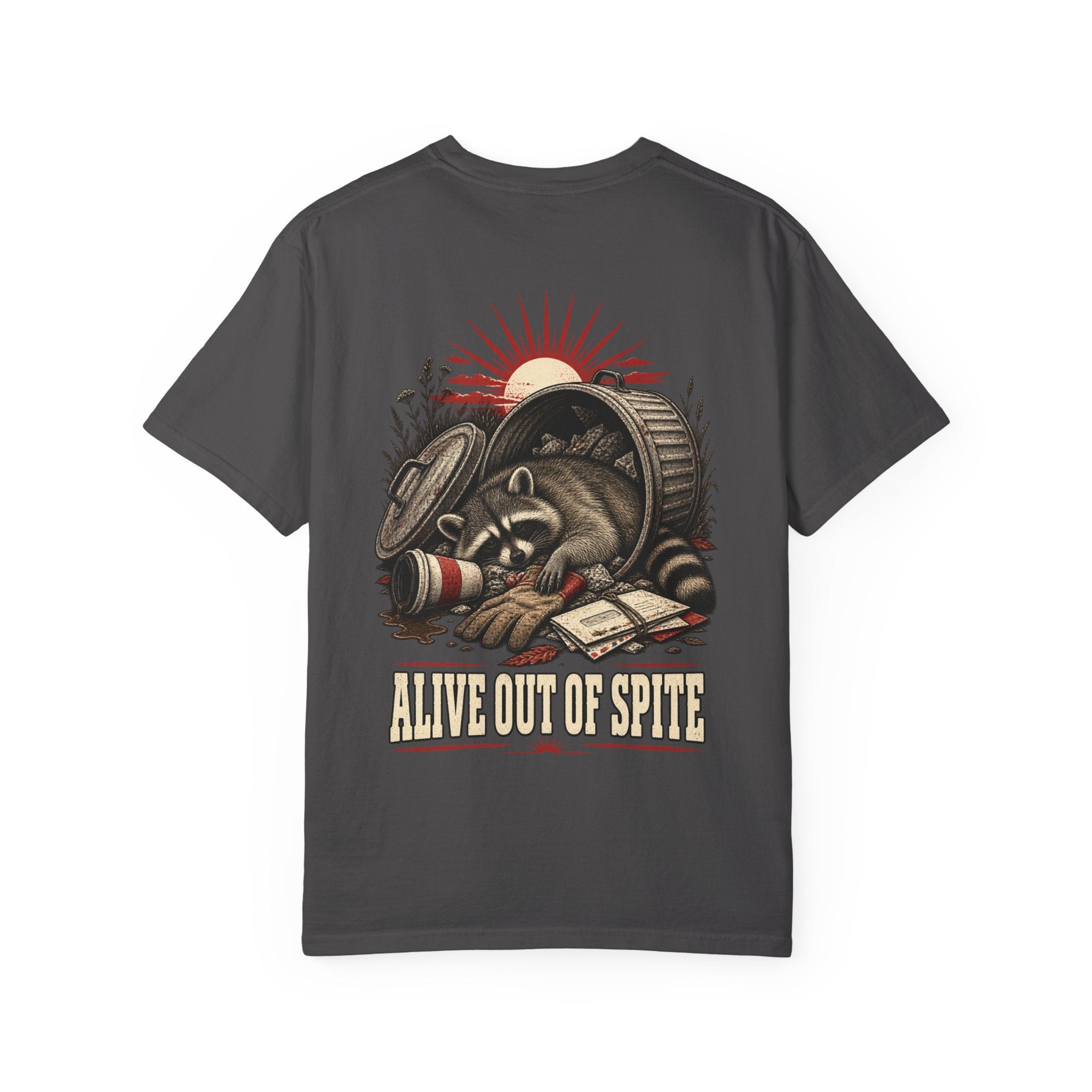 Alive Out of Spite Raccoon Graphic T-Shirt