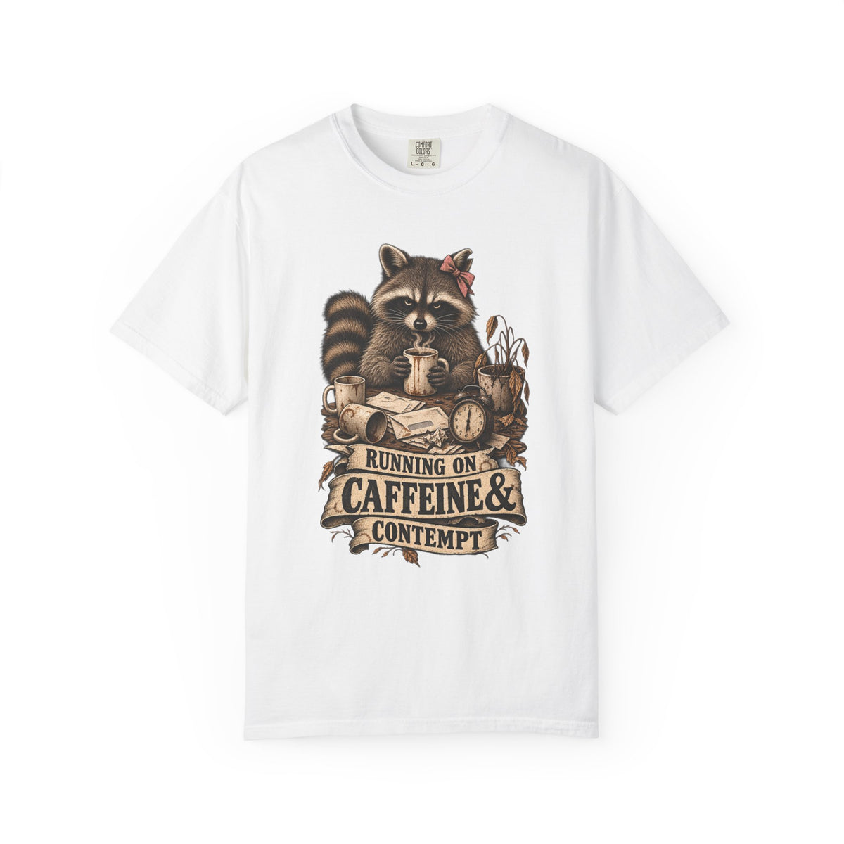 Running on Caffeine & Contempt Tee - Brandy