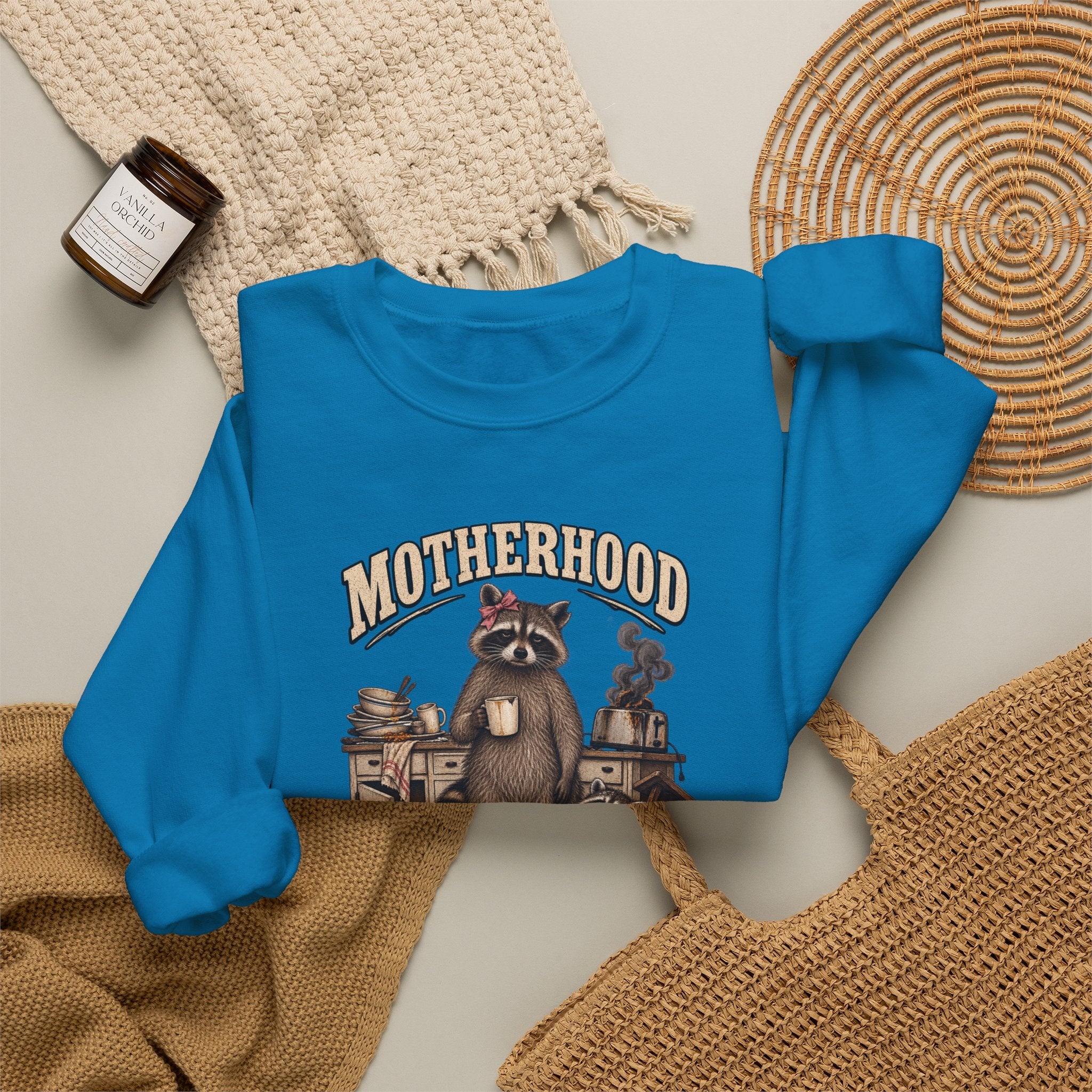 Motherhood Is Beautiful Crewneck Sweatshirt Brandy