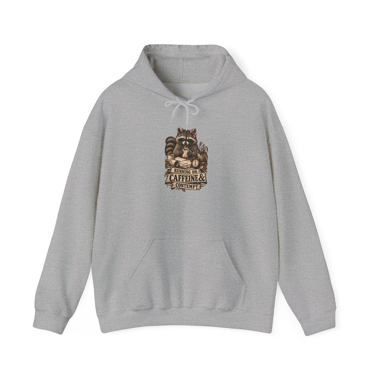 Caffeine Lovers Hoodie – "Running on Caffeine" Vintage Coffee Sweatshirt