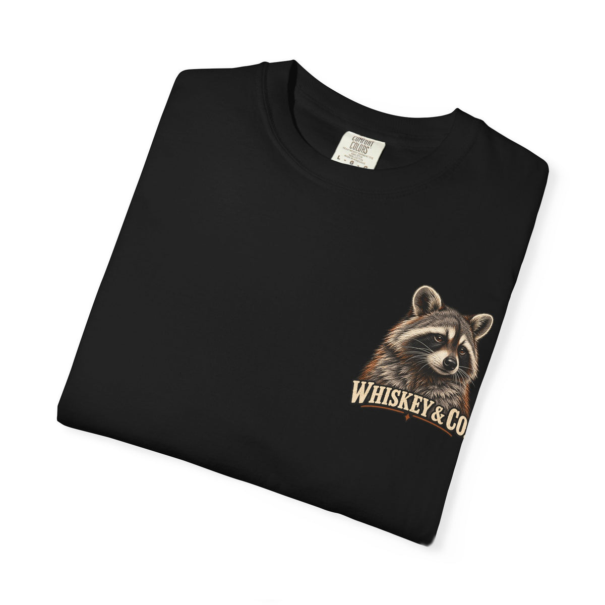 Raccoon Pool Party T-Shirt — Whiskey