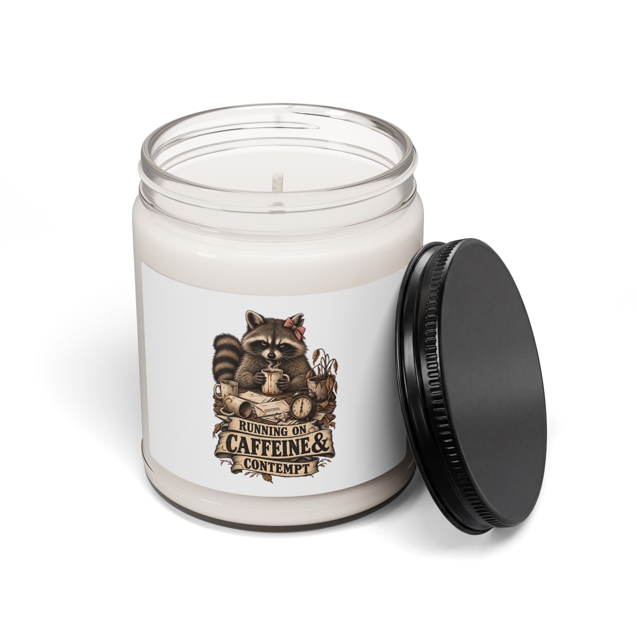Soy Candle — "Running on Caffeine" Coffee Scented Candle (9oz)