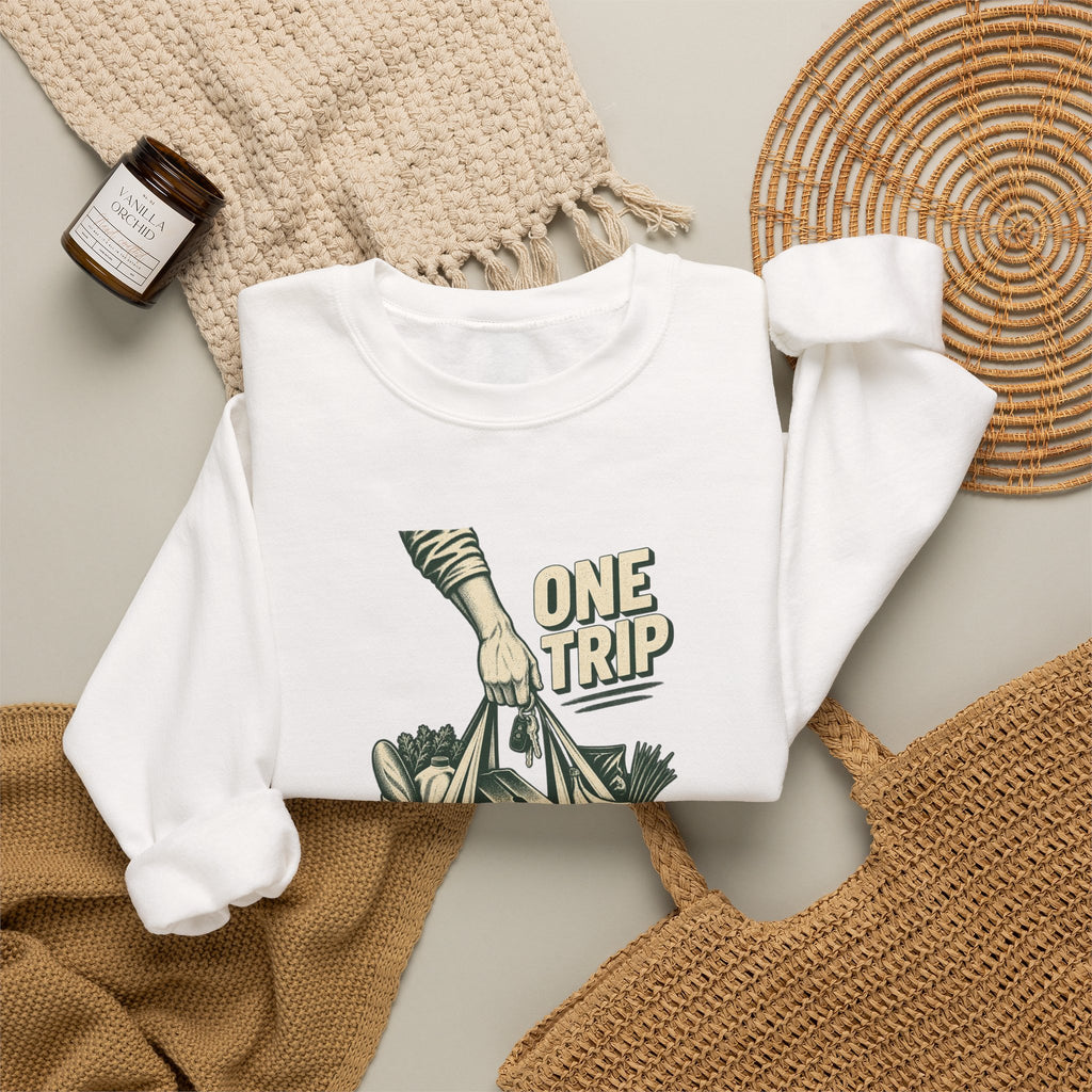 One Trip Grocery Tote Graphic Sweatshirt