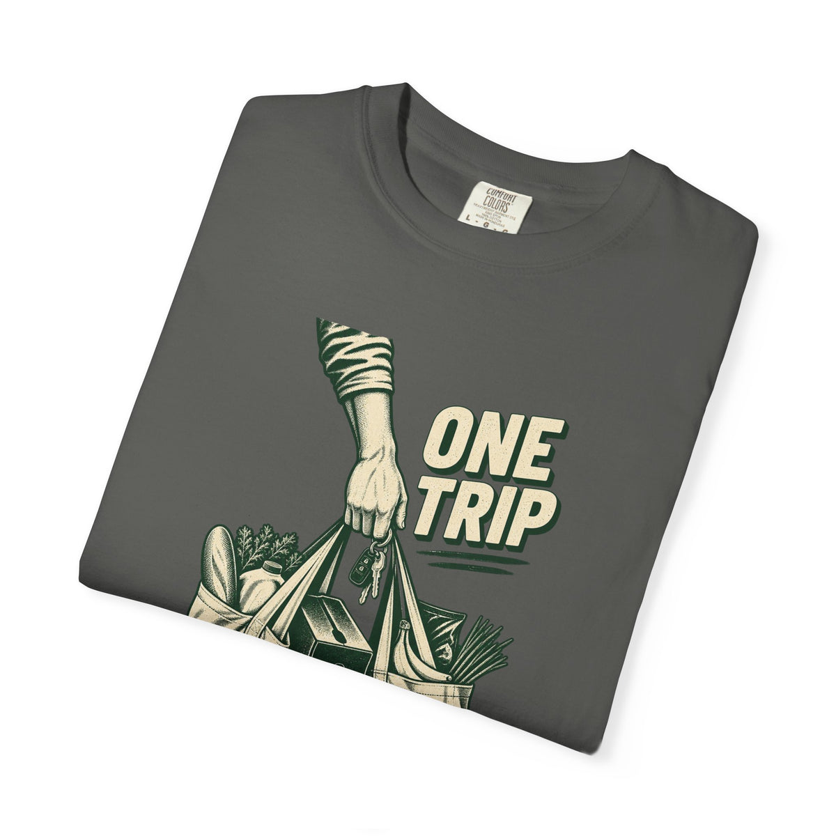 One Trip Grocery Tote T-Shirt — Vintage Shopper Graphic Tee