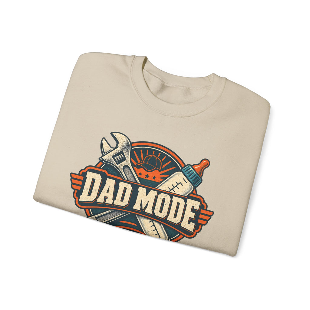 Dad Mode Crewneck Sweatshirt — Retro Tools Father’s Day Pullover
