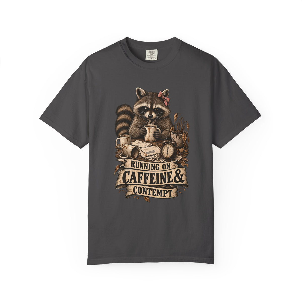 Running on Caffeine & Contempt Tee - Brandy