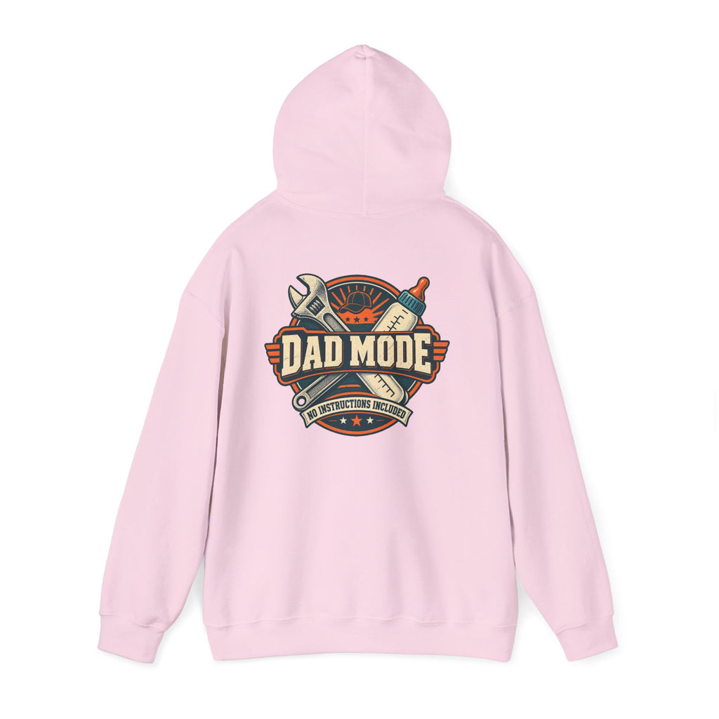 Dad Mode Hoodie — New Dad / Fatherhood Gift Pullover (Baby Bottle & Wrench Graphic)