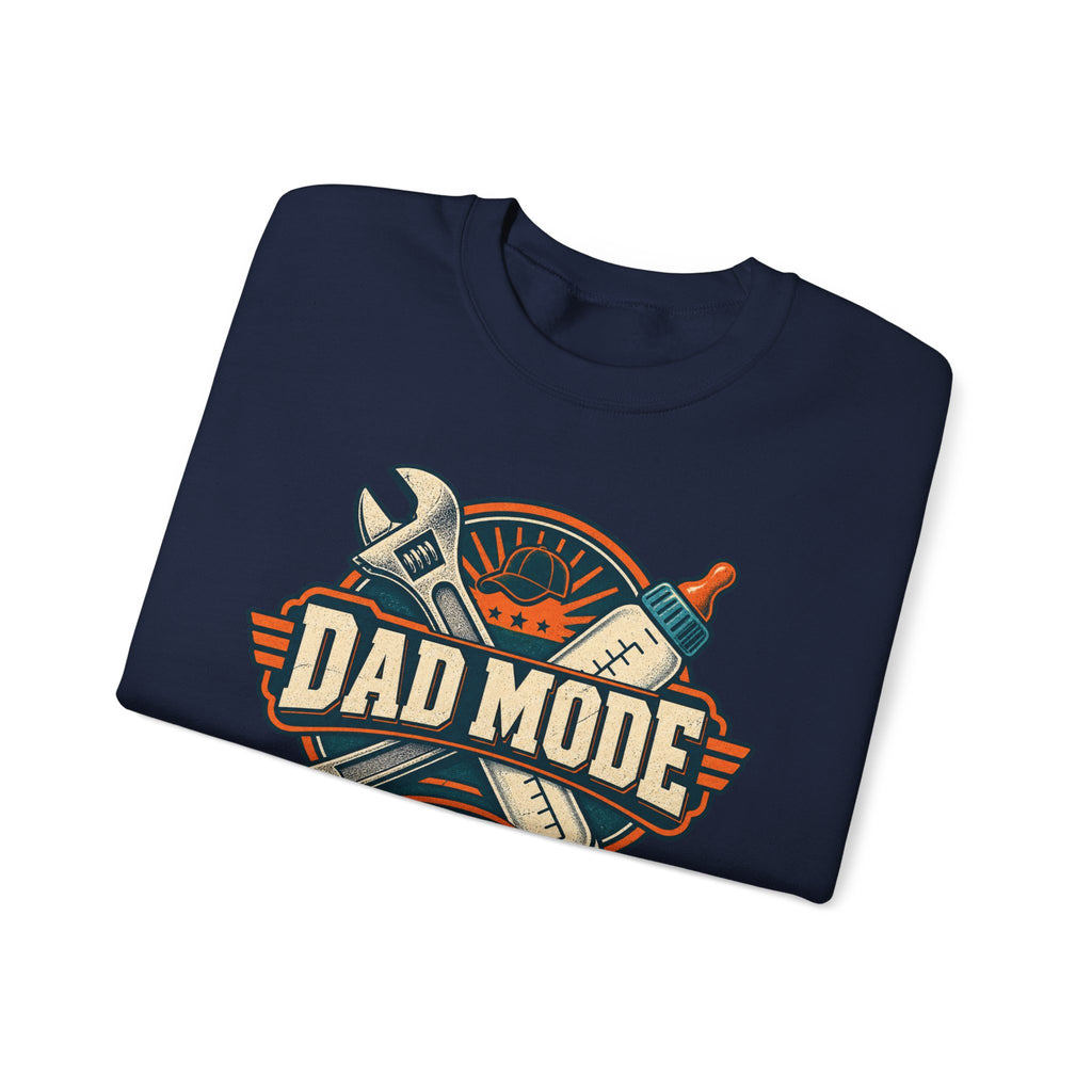 Dad Mode Crewneck Sweatshirt — Retro Tools Father’s Day Pullover