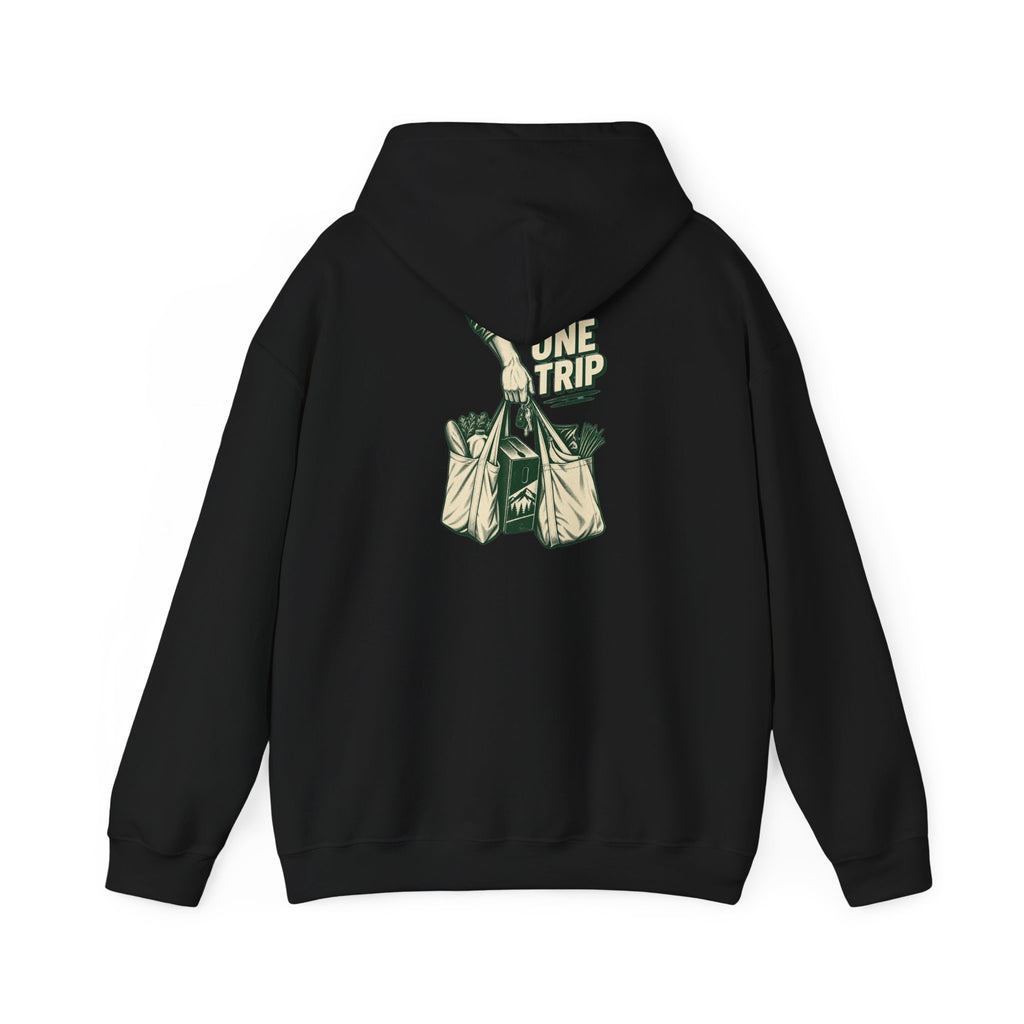 Trip Grocery Tote Hoodie - Vintage Market Bag Graphic Sweatshirt