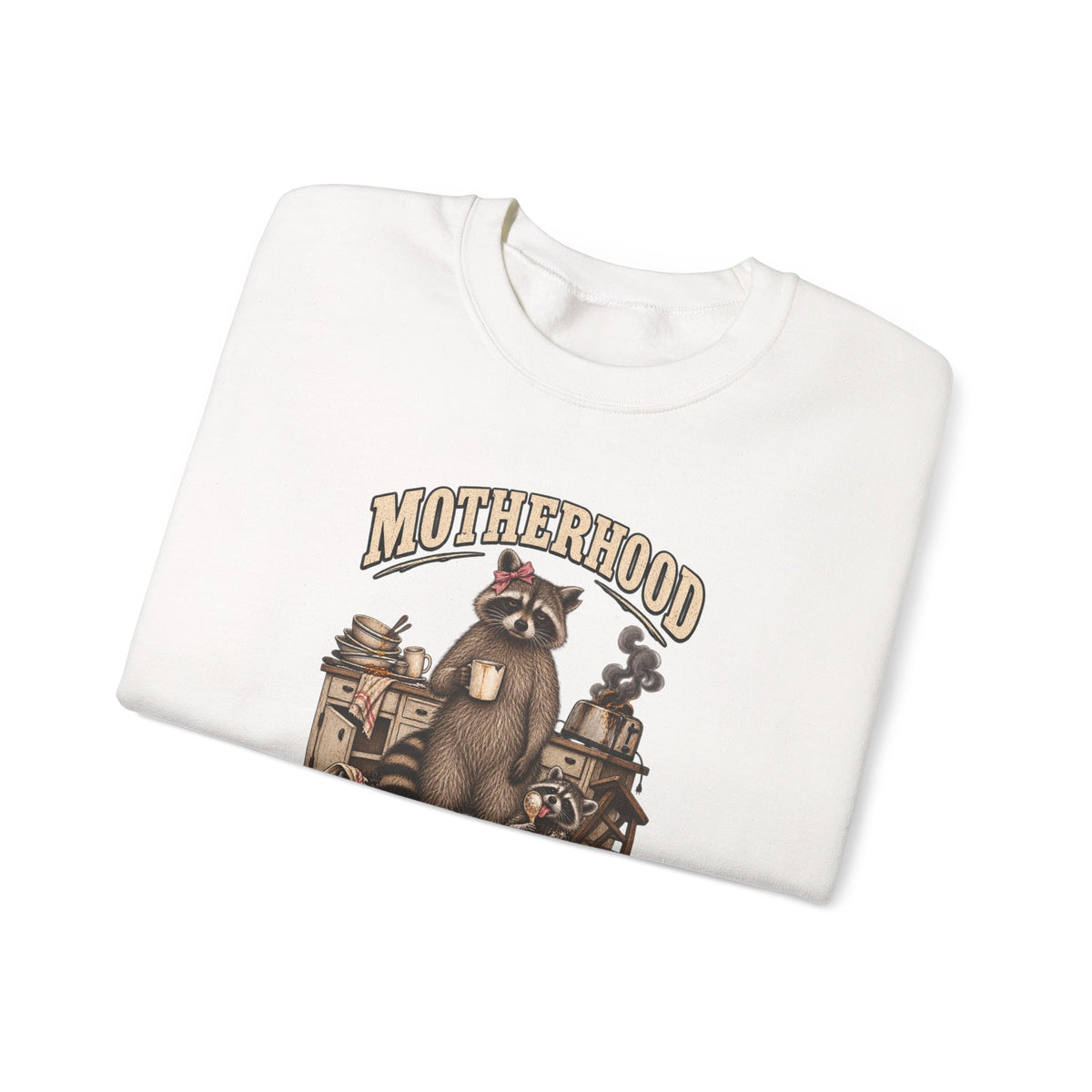 Motherhood Is Beautiful Crewneck Sweatshirt Brandy