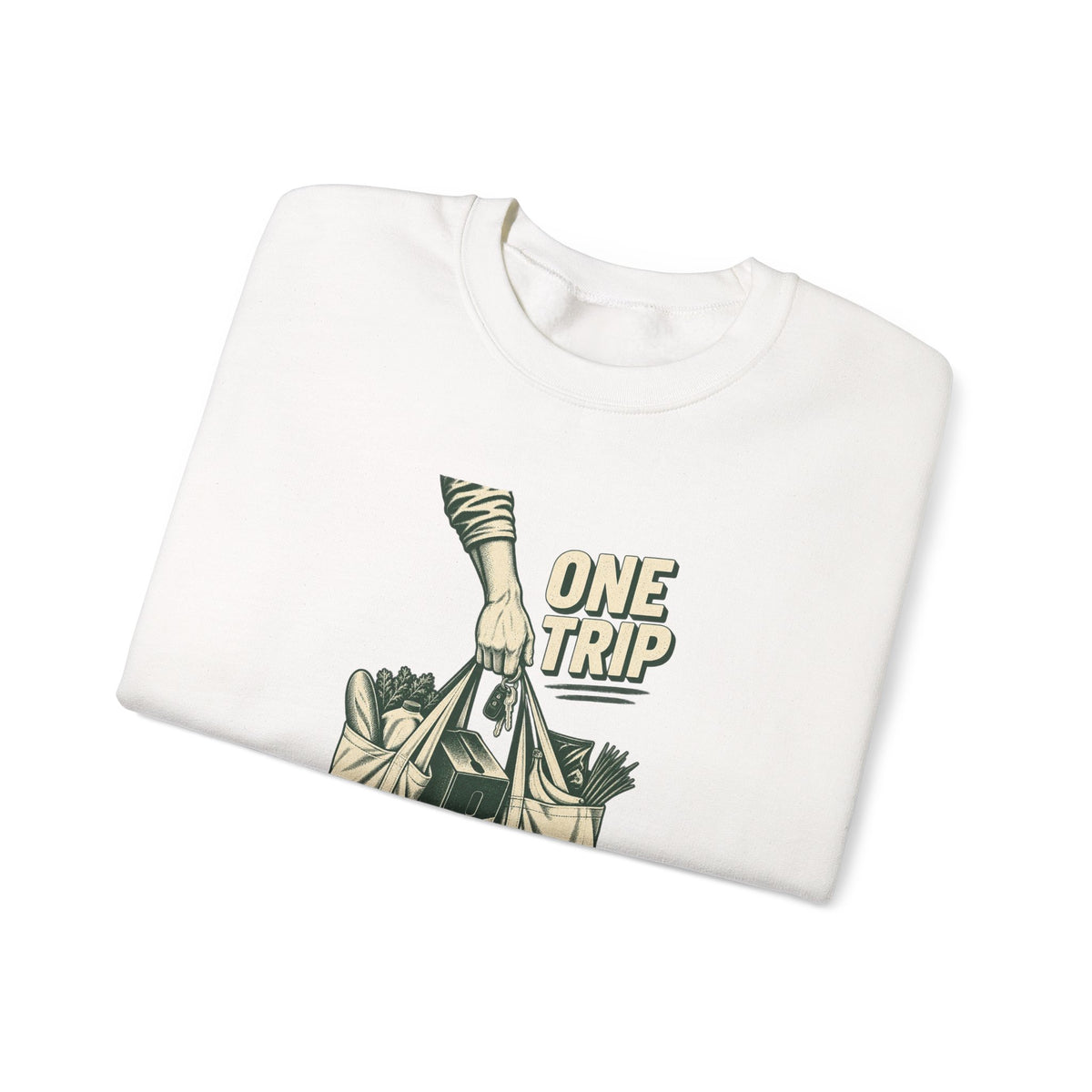 One Trip Grocery Tote Graphic Sweatshirt