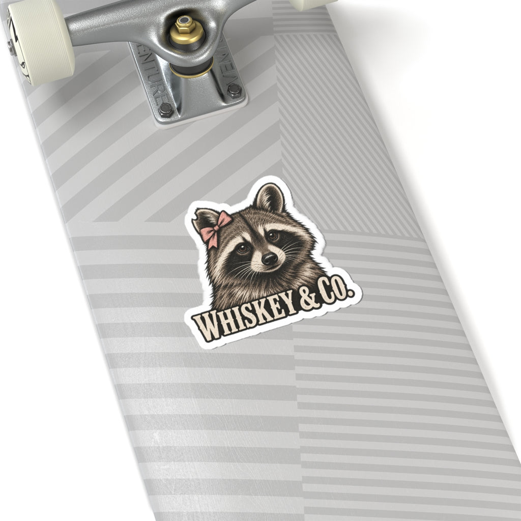 Whiskey & Co. Raccoon Sticker