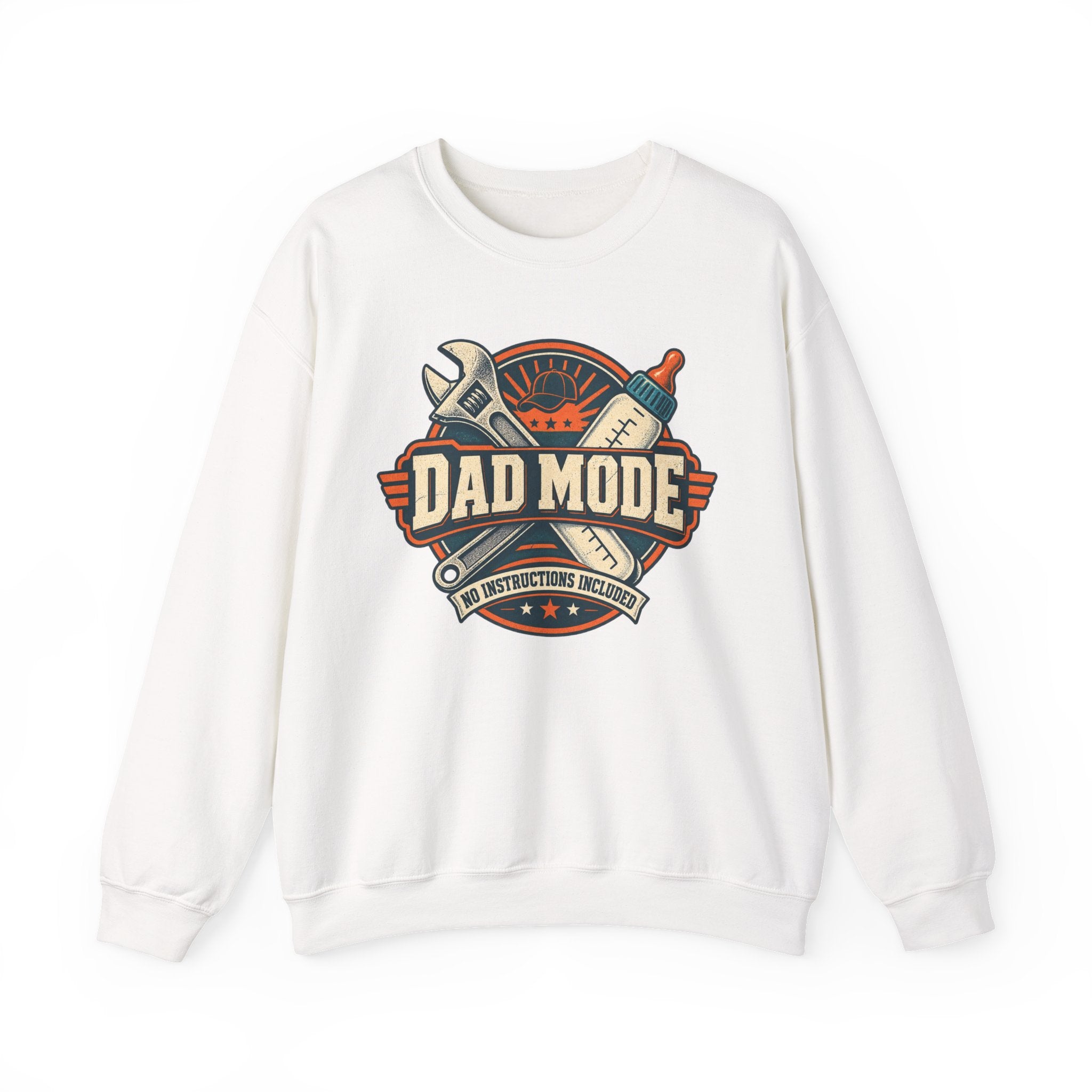 Dad Mode Crewneck Sweatshirt — Retro Tools Father’s Day Pullover