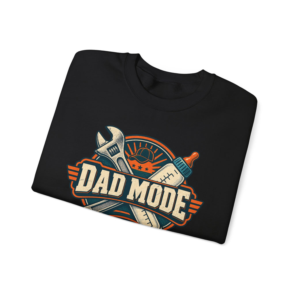 Dad Mode Crewneck Sweatshirt — Retro Tools Father’s Day Pullover