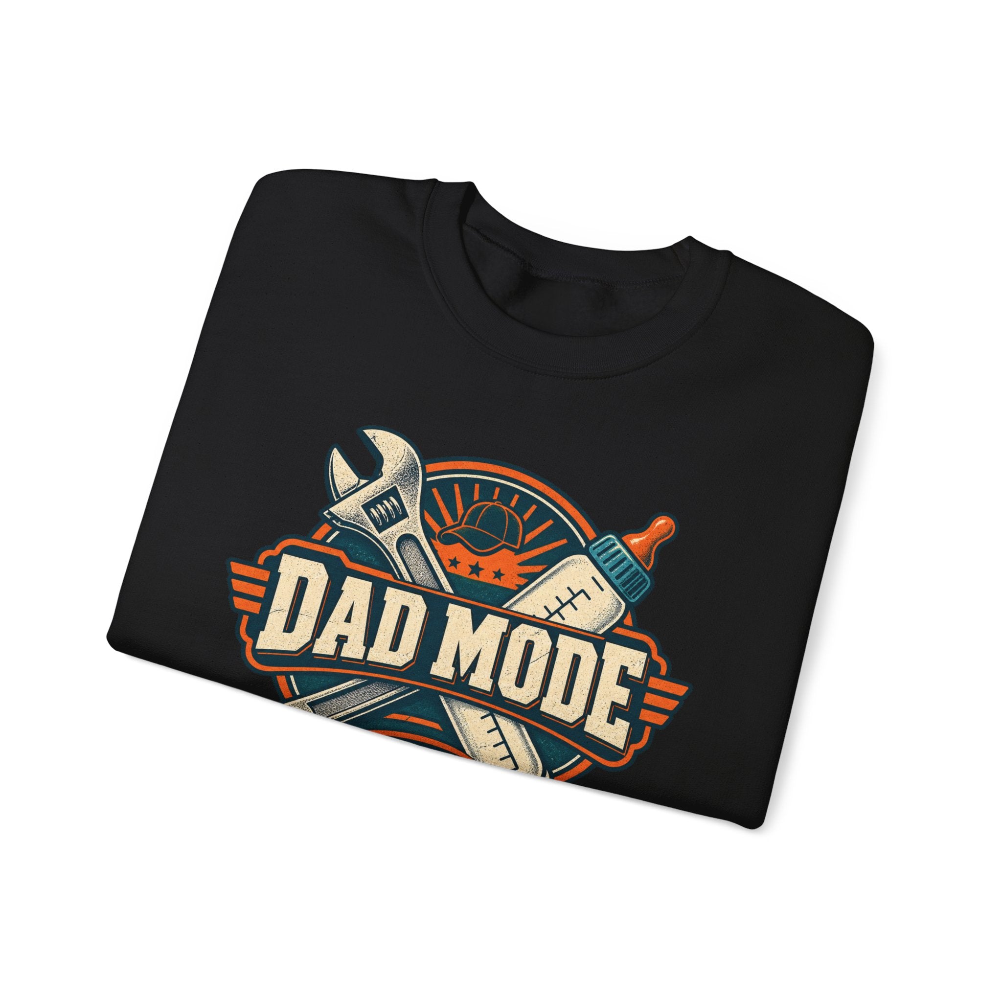 Dad Mode Crewneck Sweatshirt — Retro Tools Father’s Day Pullover
