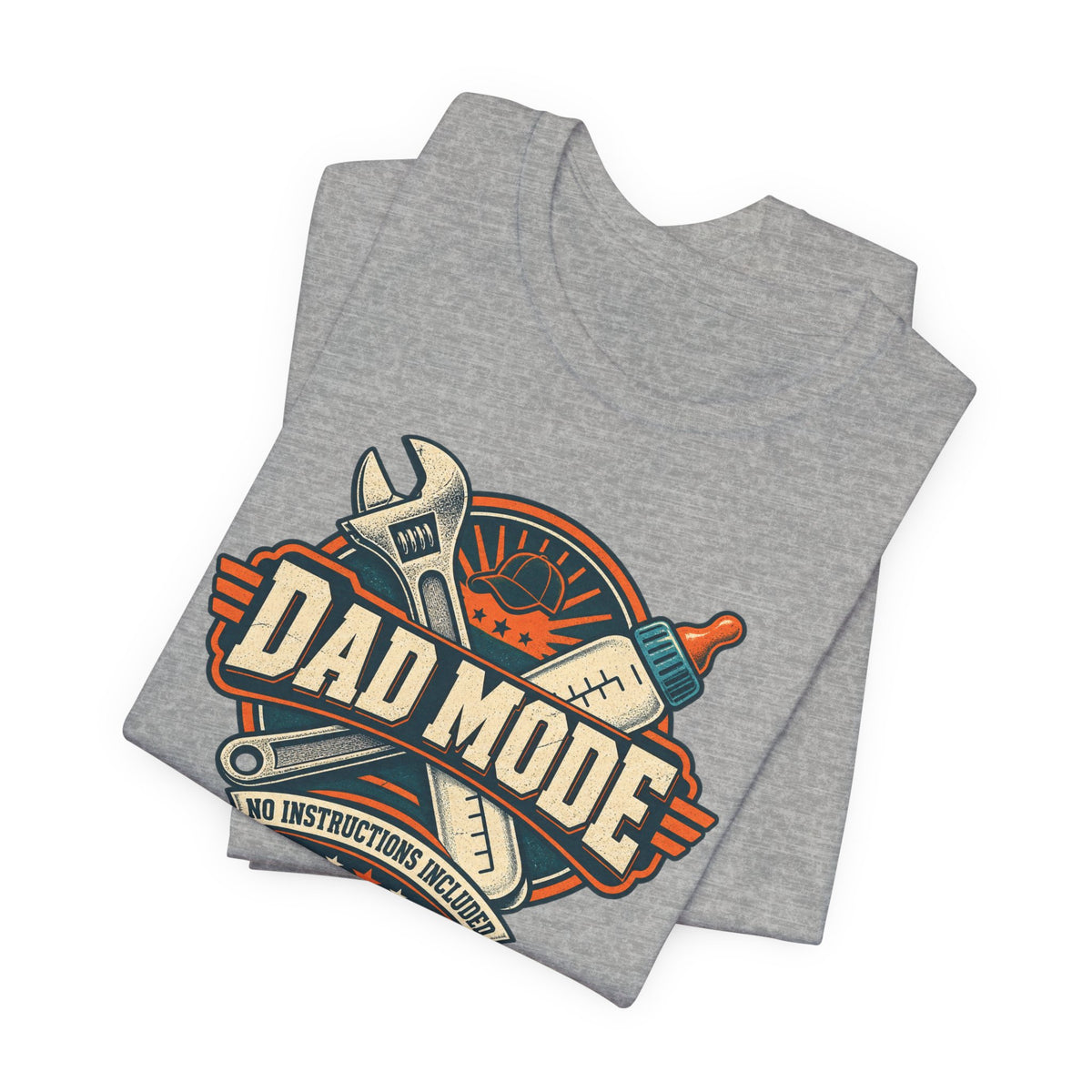 Dad Mode T‑Shirt – Vintage Tool & Bottle Graphic Father’s Day Tee
