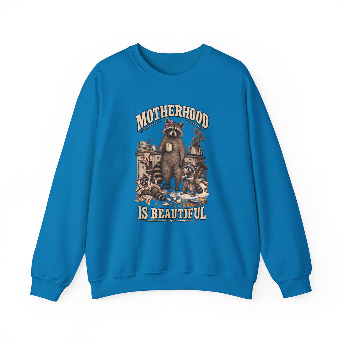 Motherhood Is Beautiful Crewneck Sweatshirt Brandy