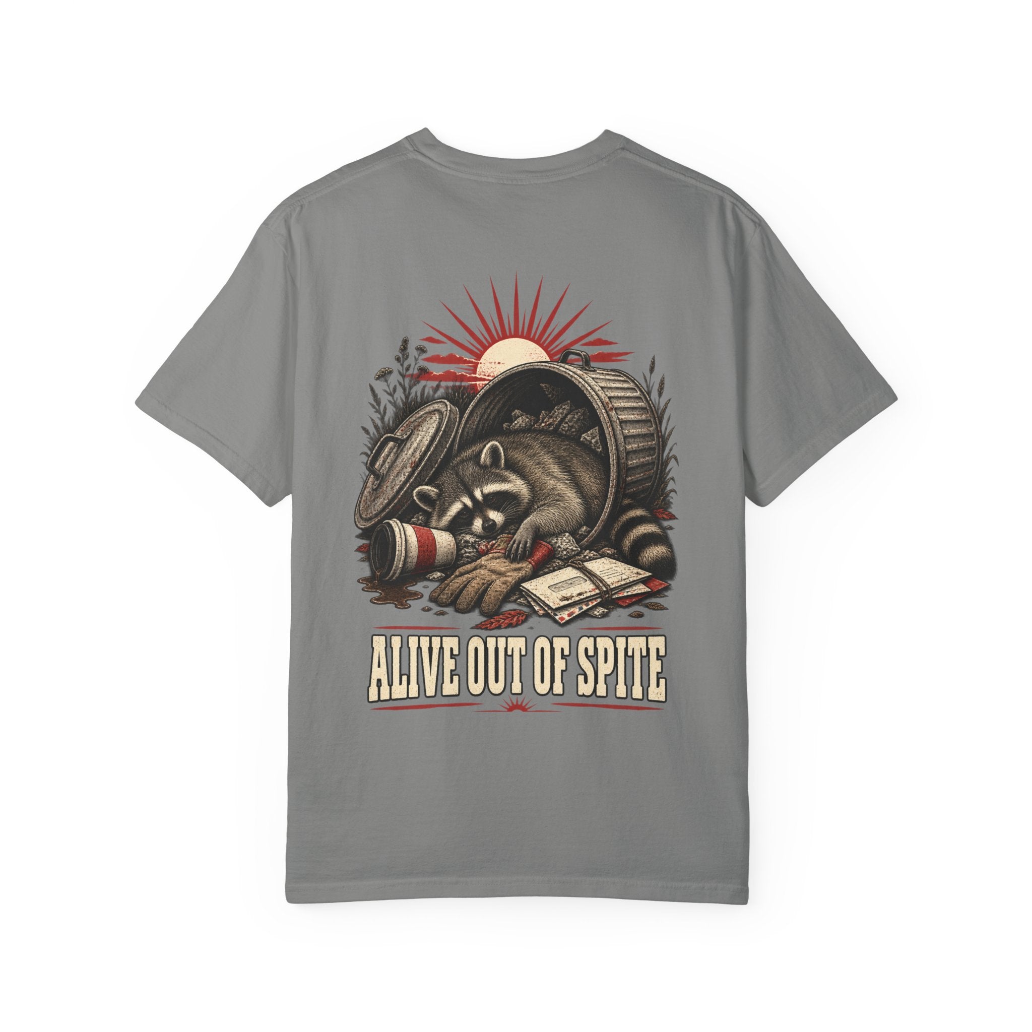 Alive Out of Spite Raccoon Graphic T-Shirt
