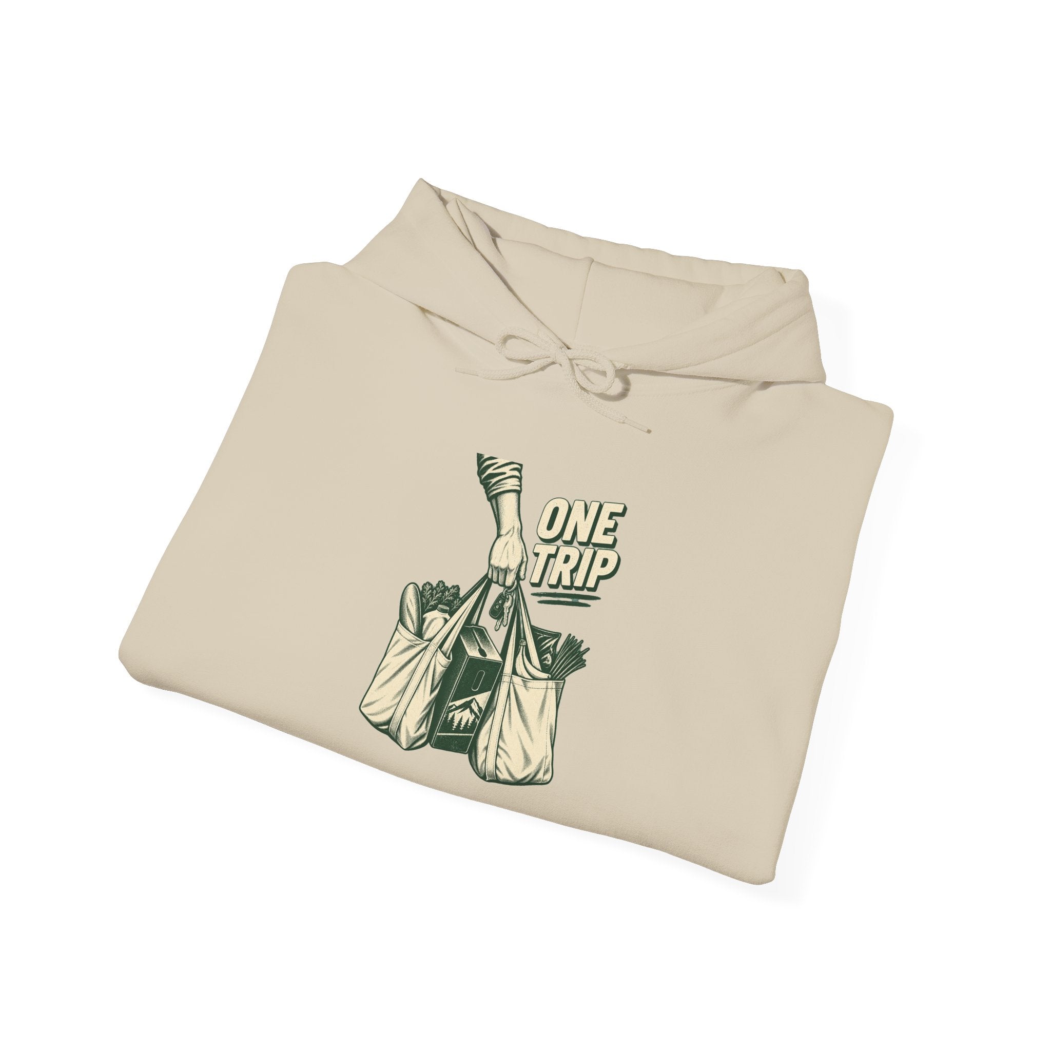 Trip Grocery Tote Hoodie - Vintage Market Bag Graphic Sweatshirt