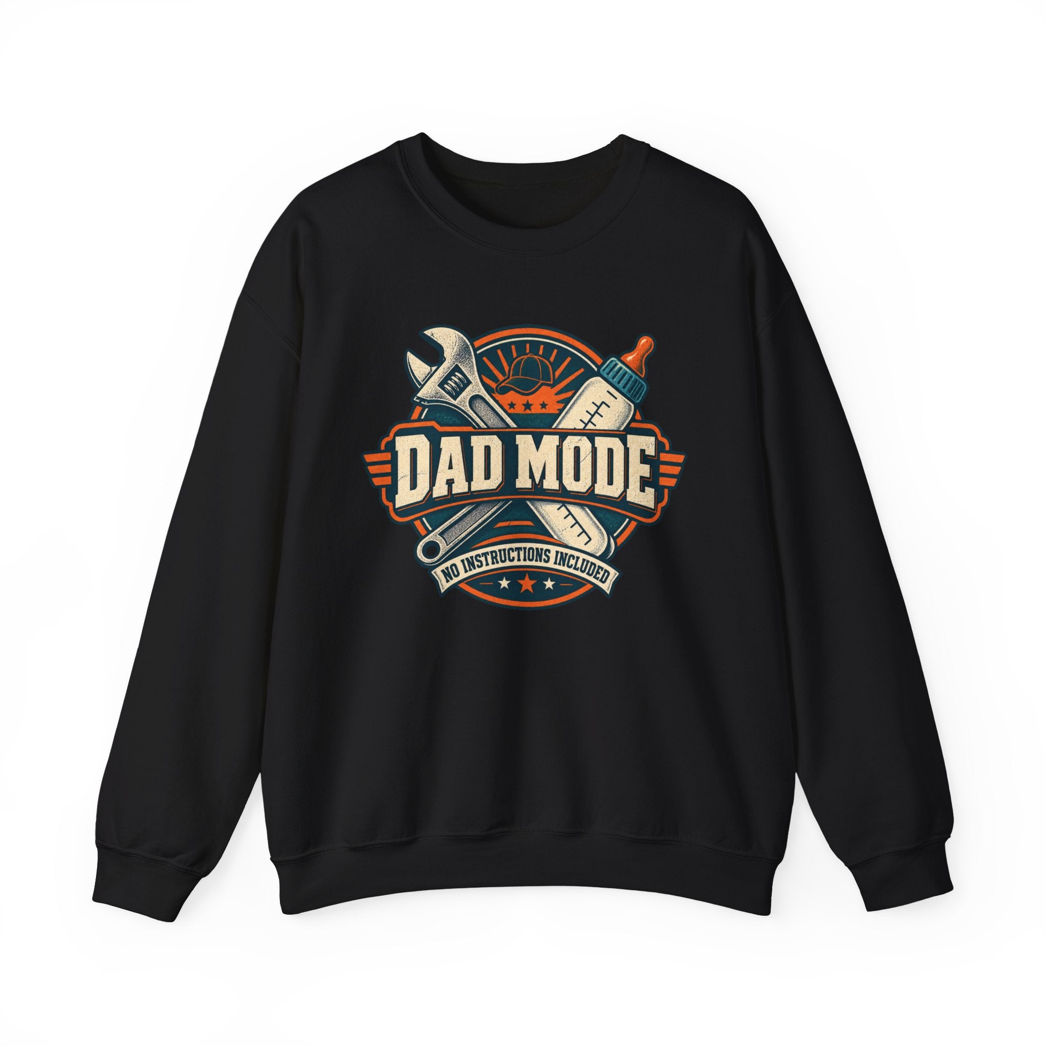 Dad Mode Crewneck Sweatshirt — Retro Tools Father’s Day Pullover
