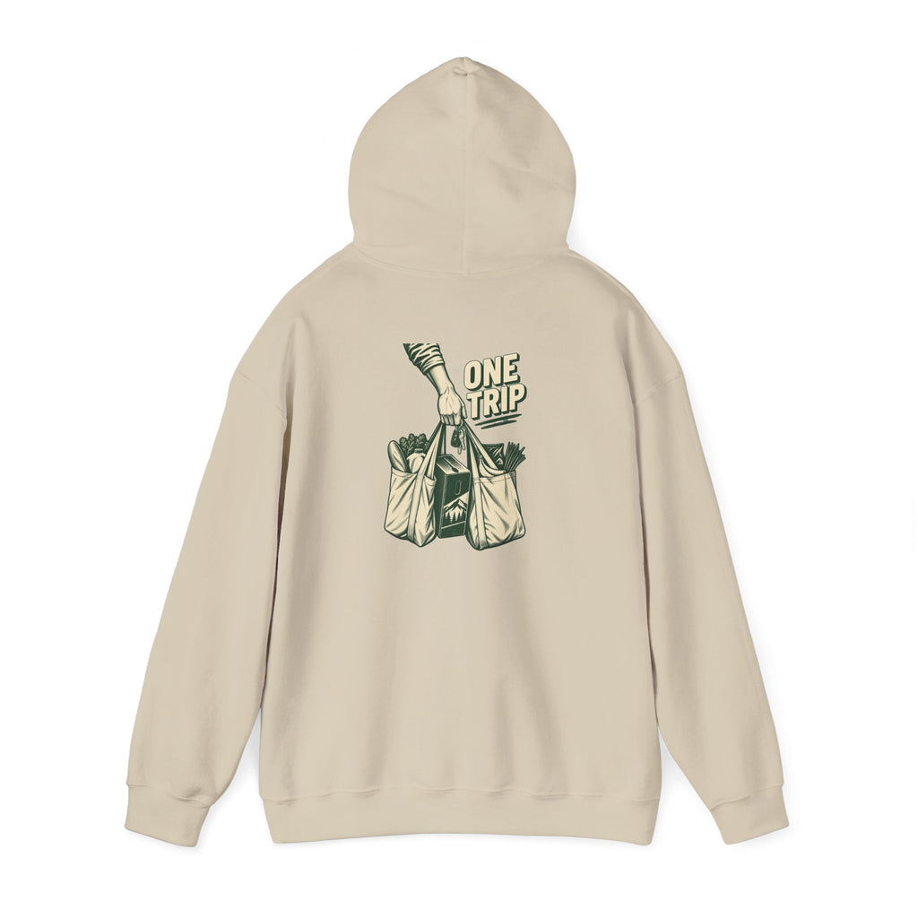 Trip Grocery Tote Hoodie - Vintage Market Bag Graphic Sweatshirt