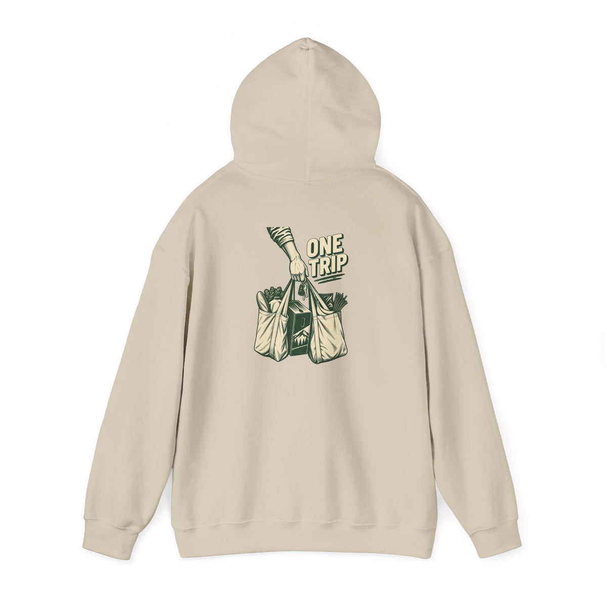 Trip Grocery Tote Hoodie - Vintage Market Bag Graphic Sweatshirt