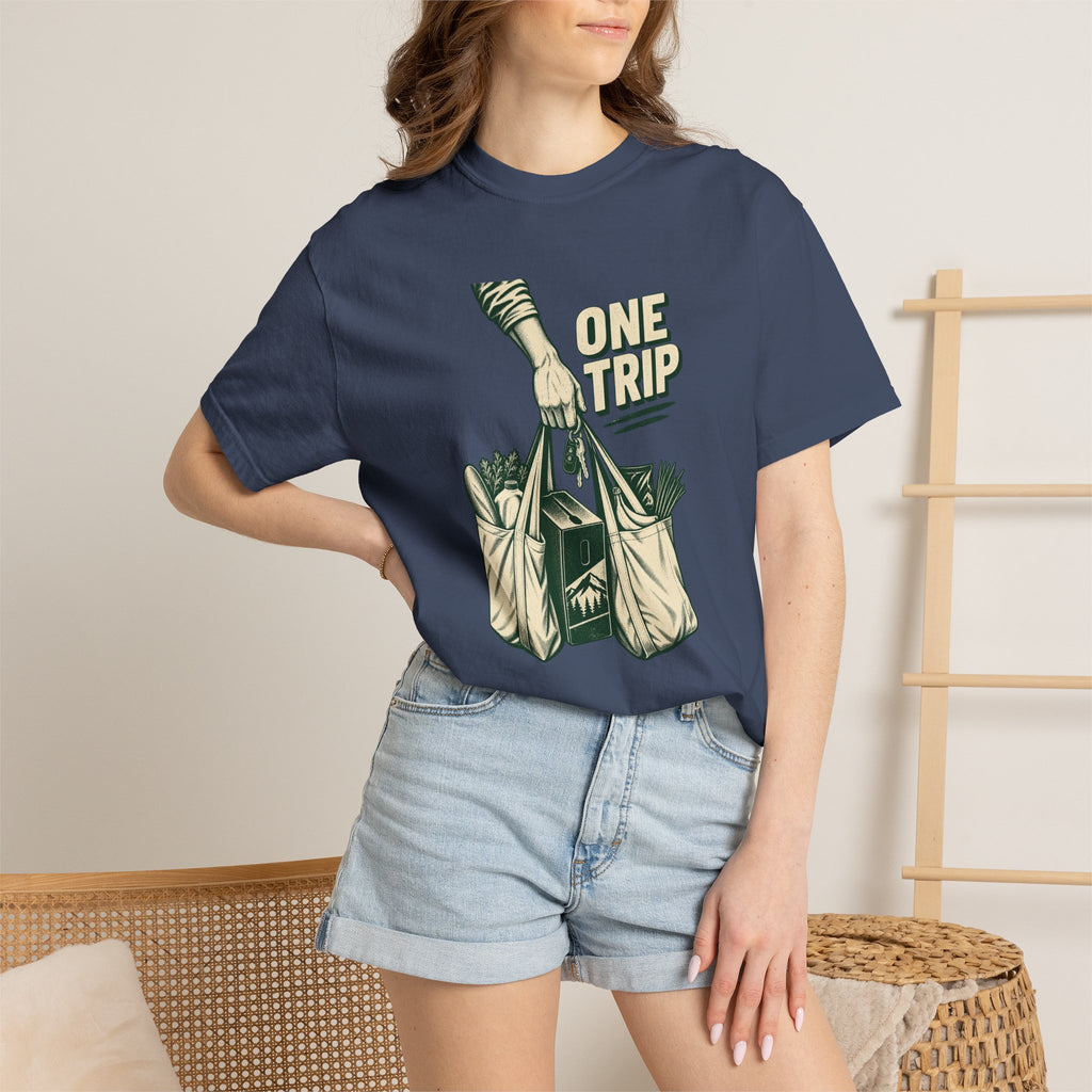 One Trip Grocery Tote T-Shirt — Vintage Shopper Graphic Tee