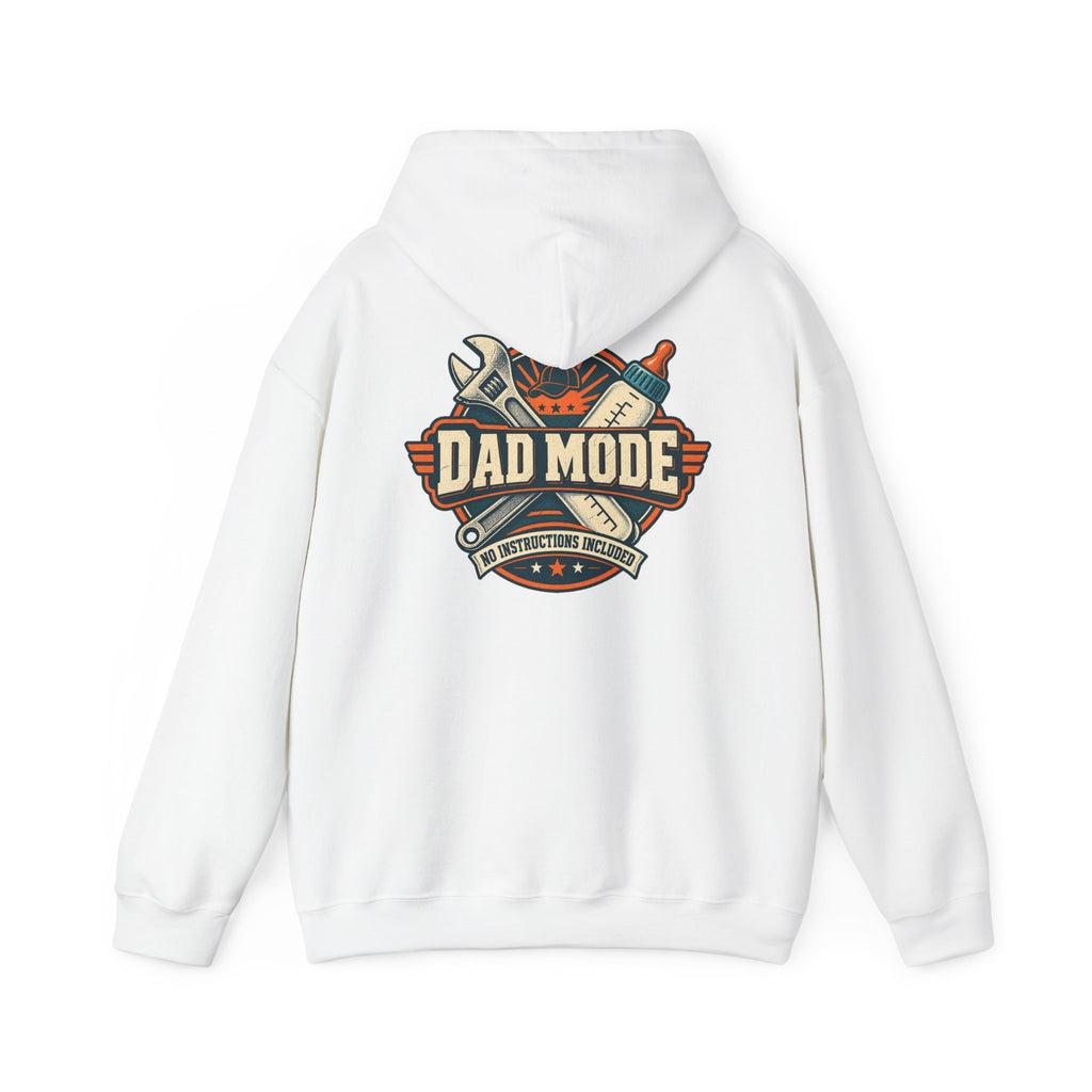 Dad Mode Hoodie — New Dad / Fatherhood Gift Pullover (Baby Bottle & Wrench Graphic)