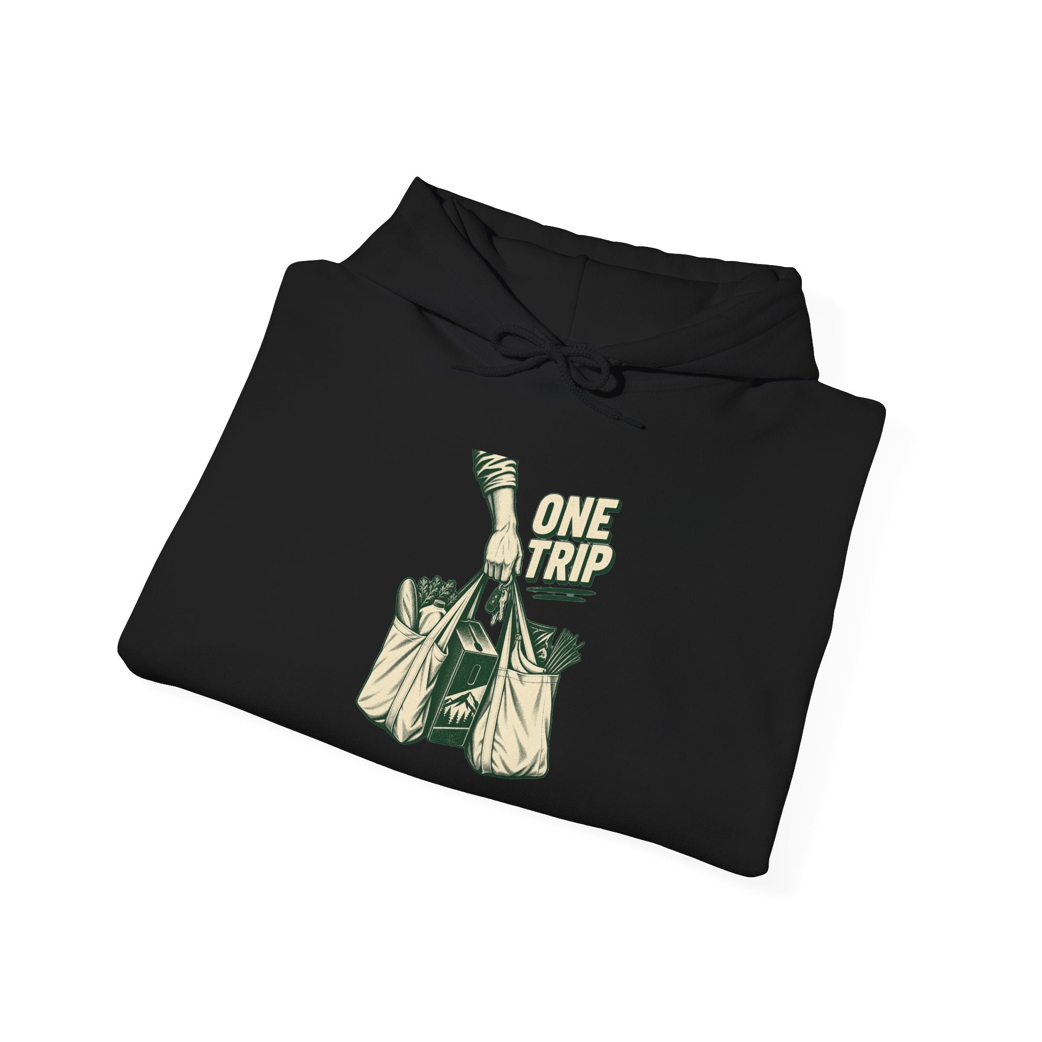Trip Grocery Tote Hoodie - Vintage Market Bag Graphic Sweatshirt