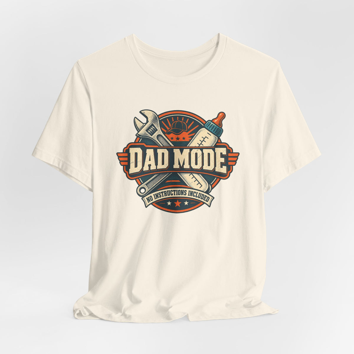 Dad Mode T‑Shirt – Vintage Tool & Bottle Graphic Father’s Day Tee