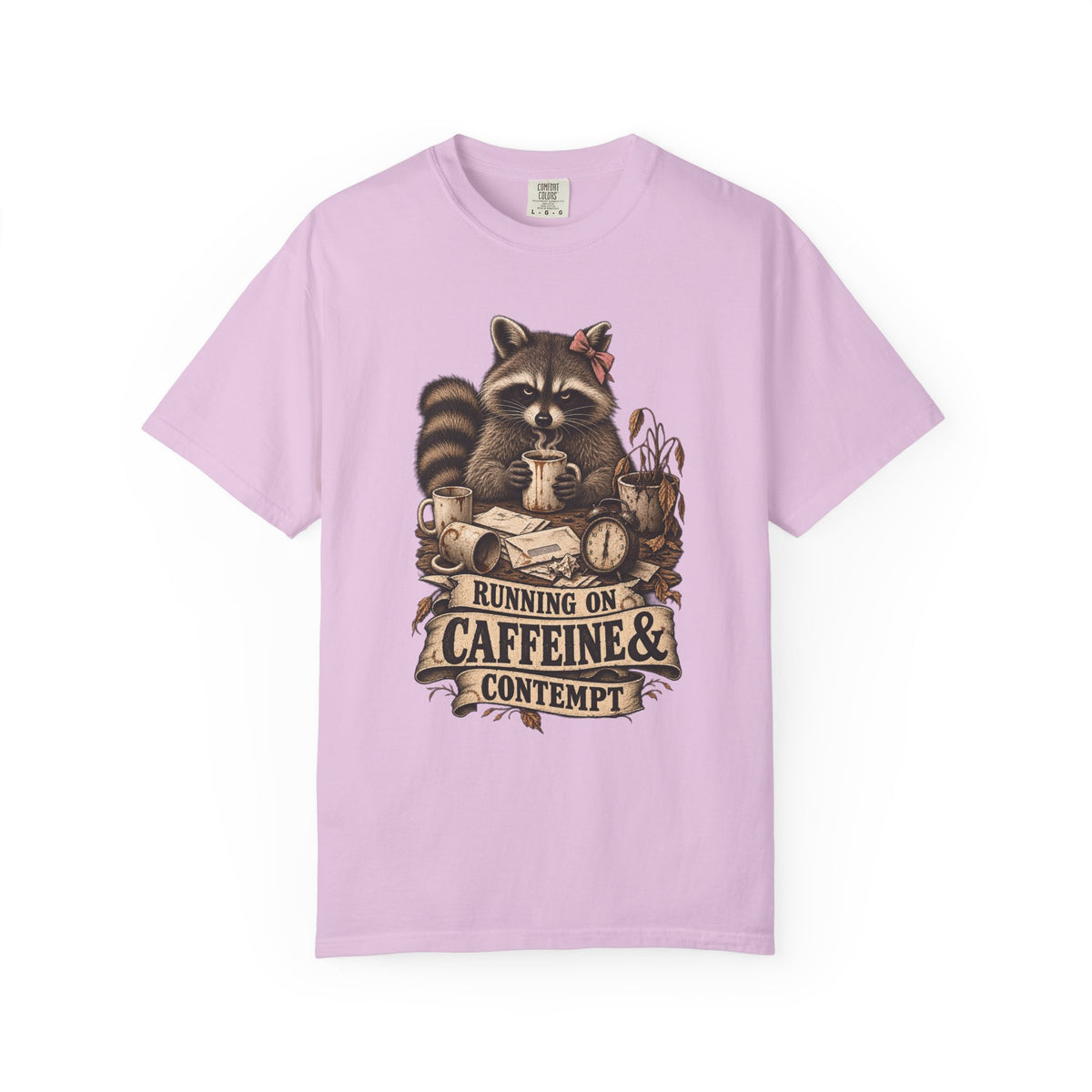 Running on Caffeine & Contempt Tee - Brandy