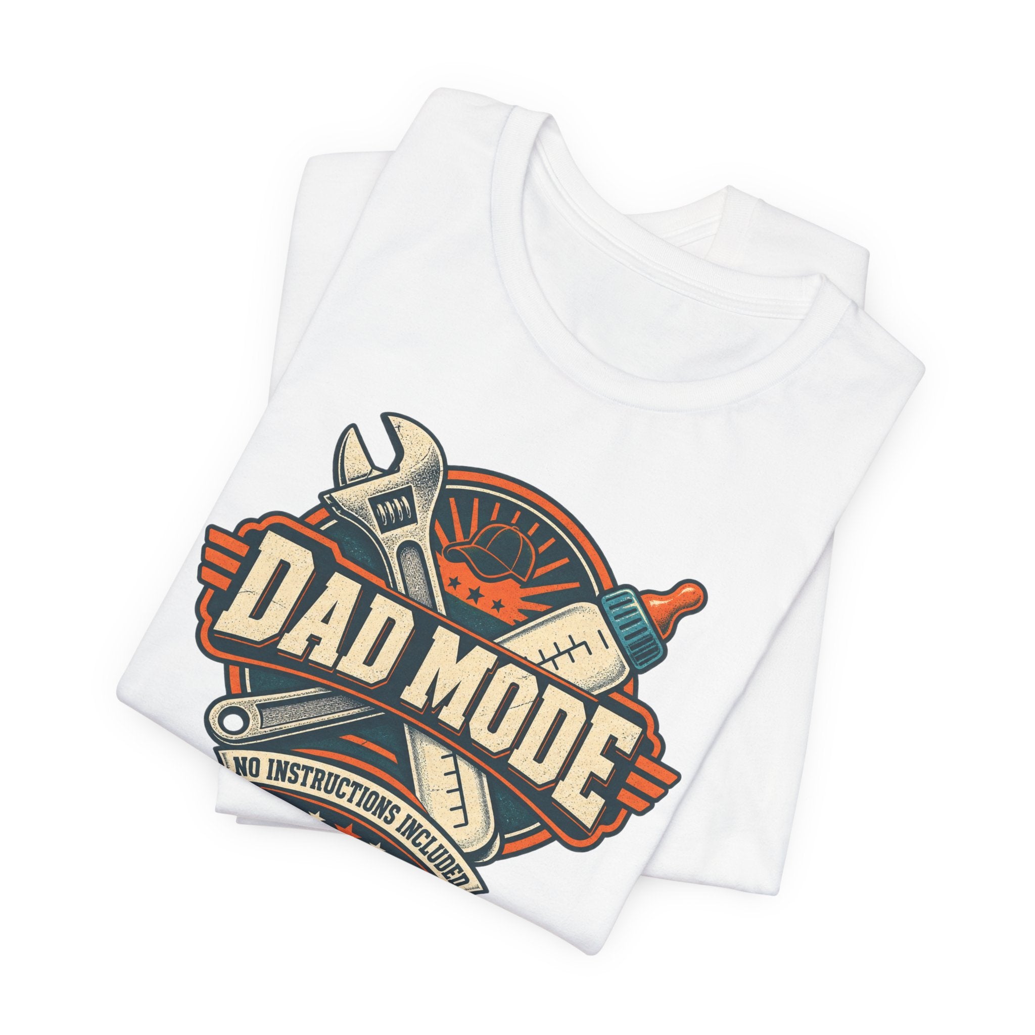 Dad Mode T‑Shirt – Vintage Tool & Bottle Graphic Father’s Day Tee
